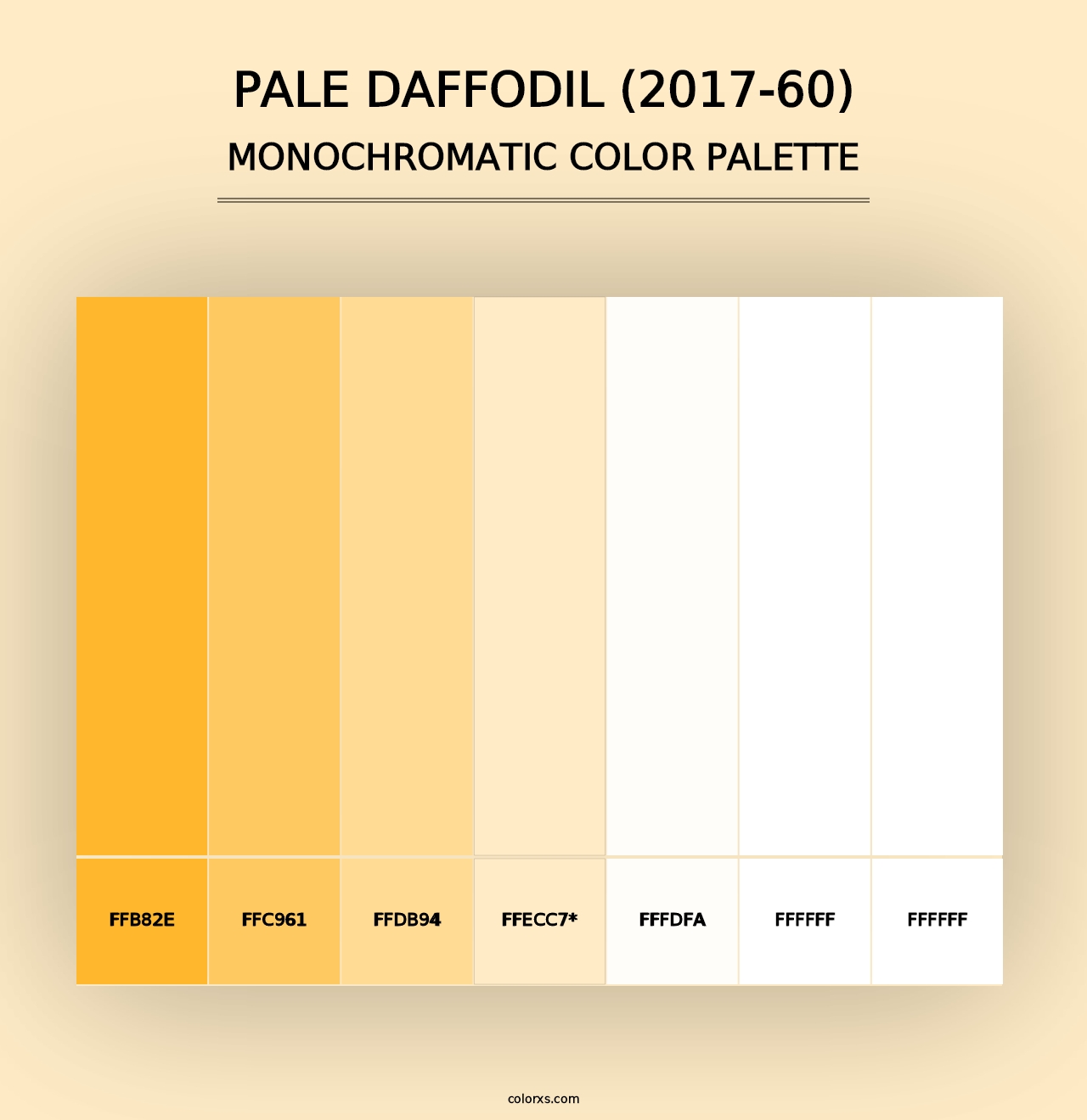 Pale Daffodil (2017-60) - Monochromatic Color Palette