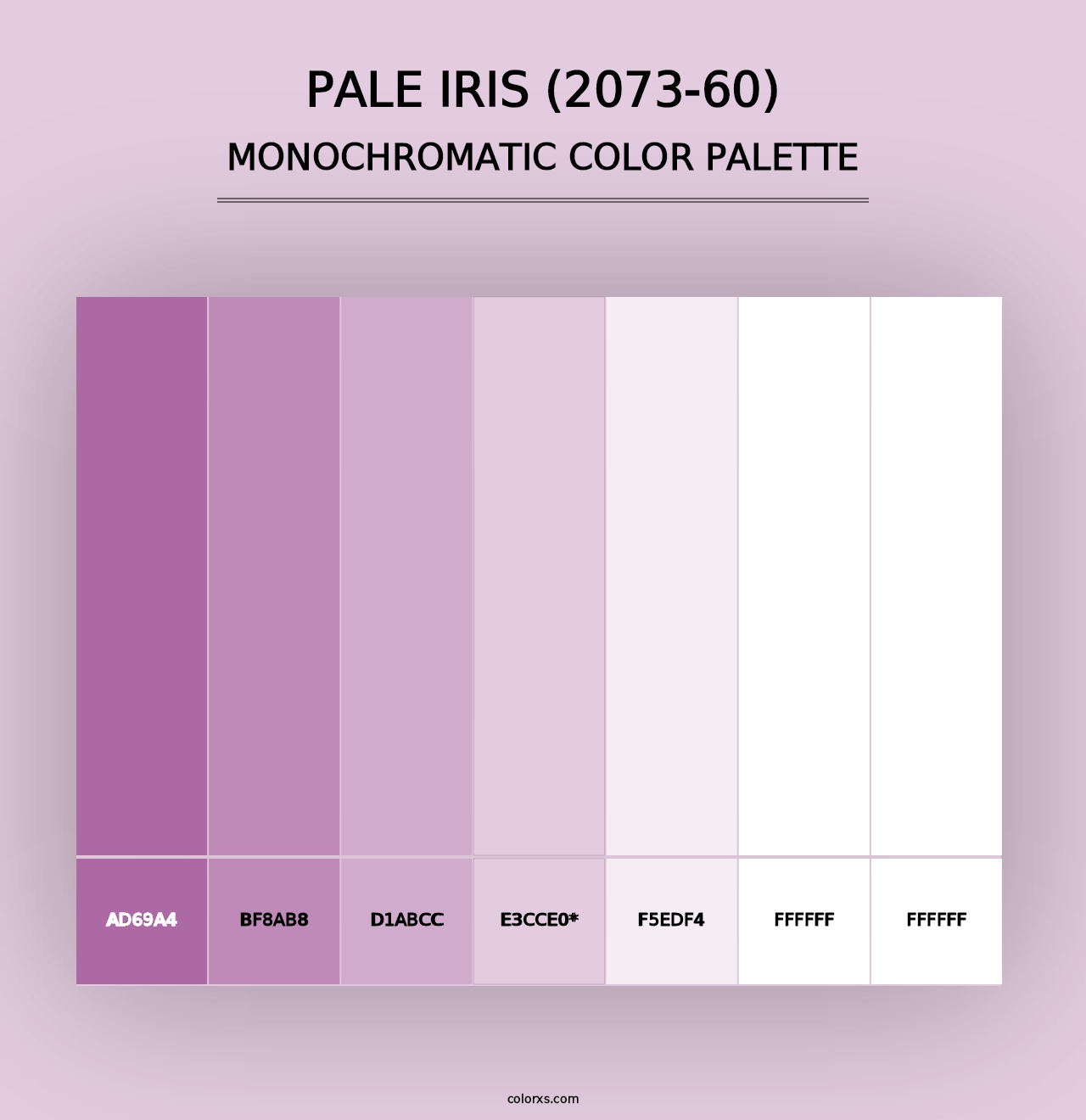 Pale Iris (2073-60) - Monochromatic Color Palette