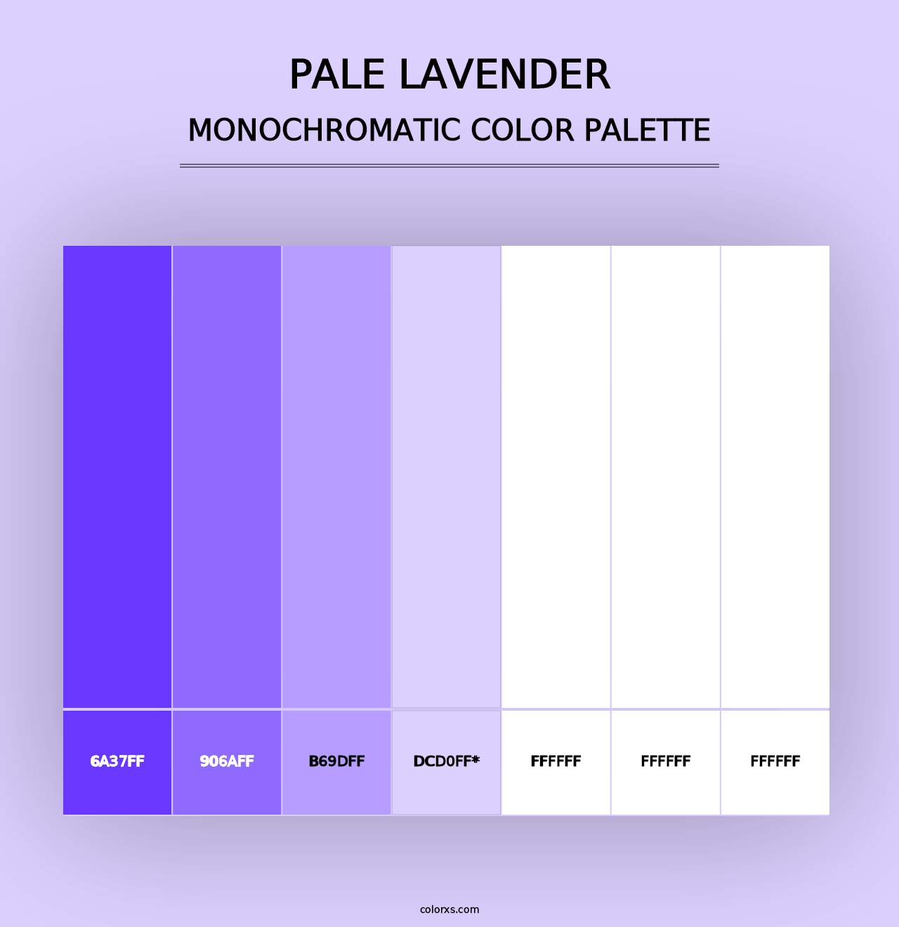 Pale Lavender - Monochromatic Color Palette