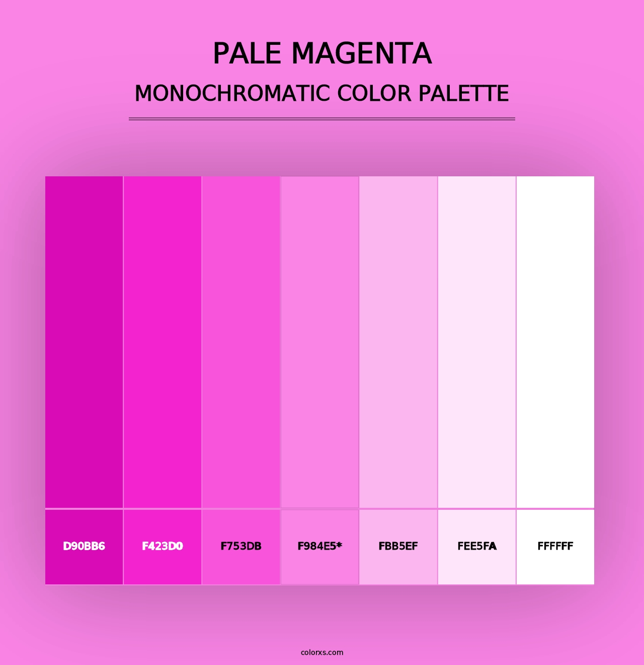 Pale Magenta - Monochromatic Color Palette