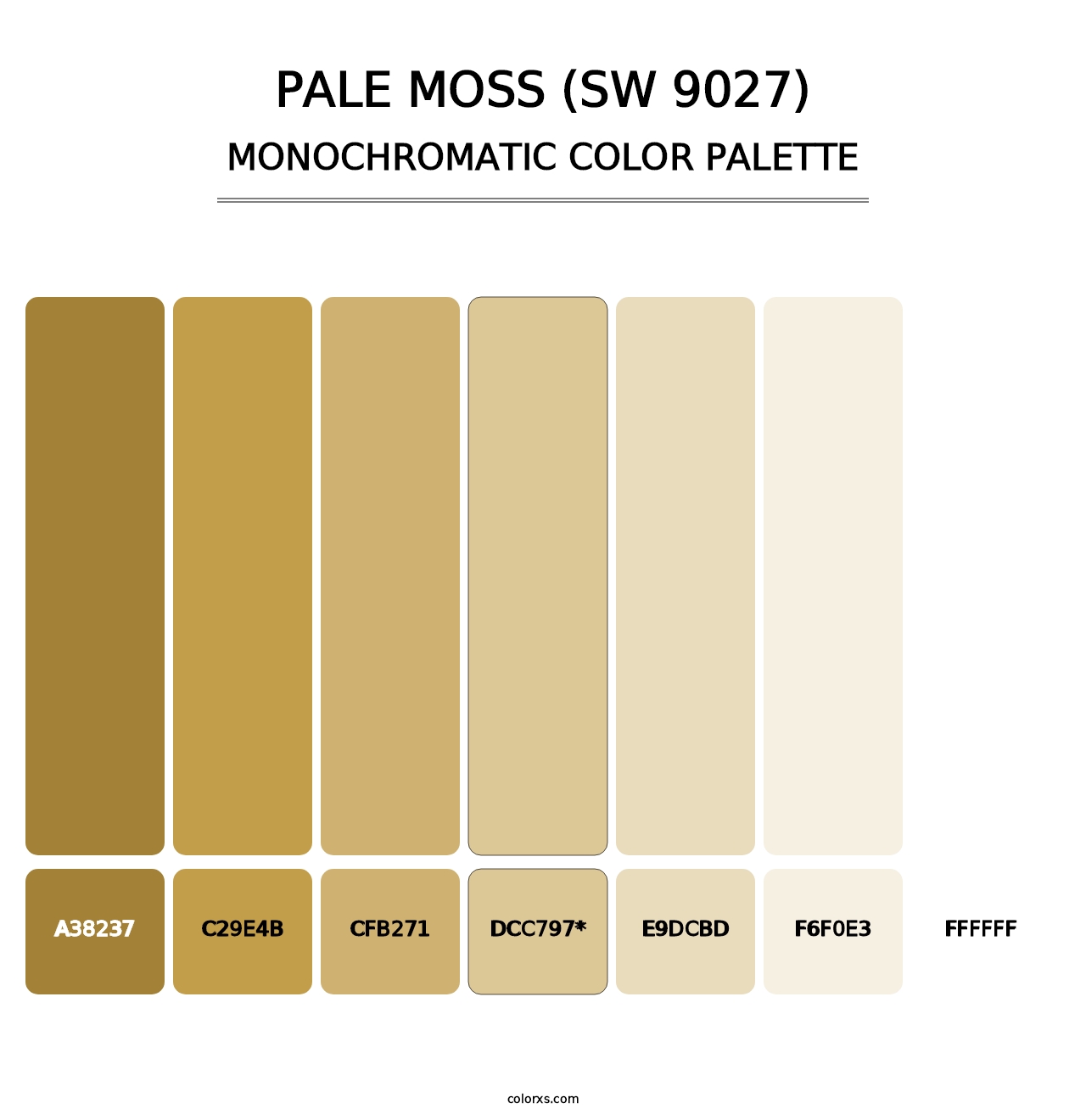 Pale Moss (SW 9027) - Monochromatic Color Palette