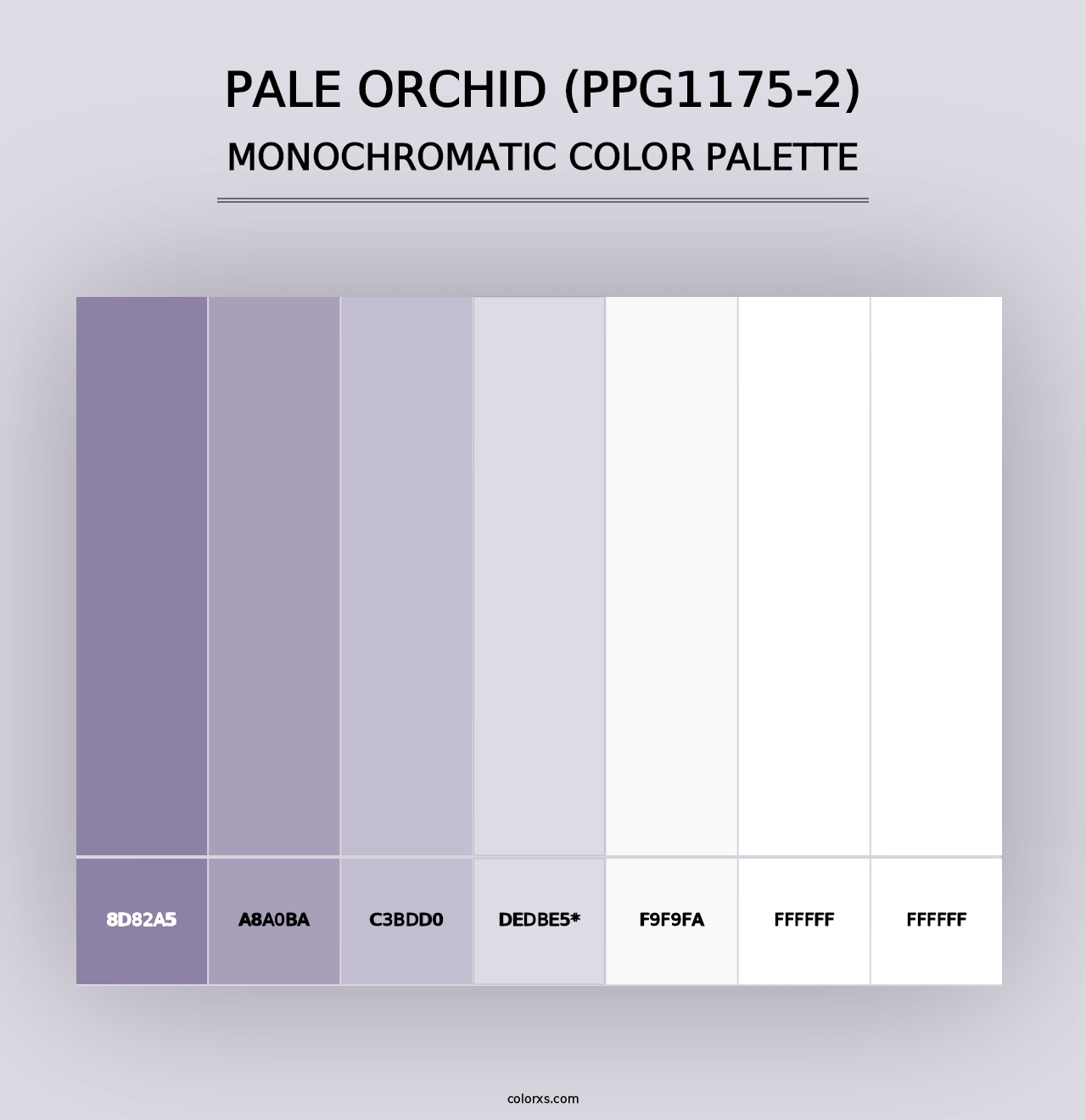 Pale Orchid (PPG1175-2) - Monochromatic Color Palette