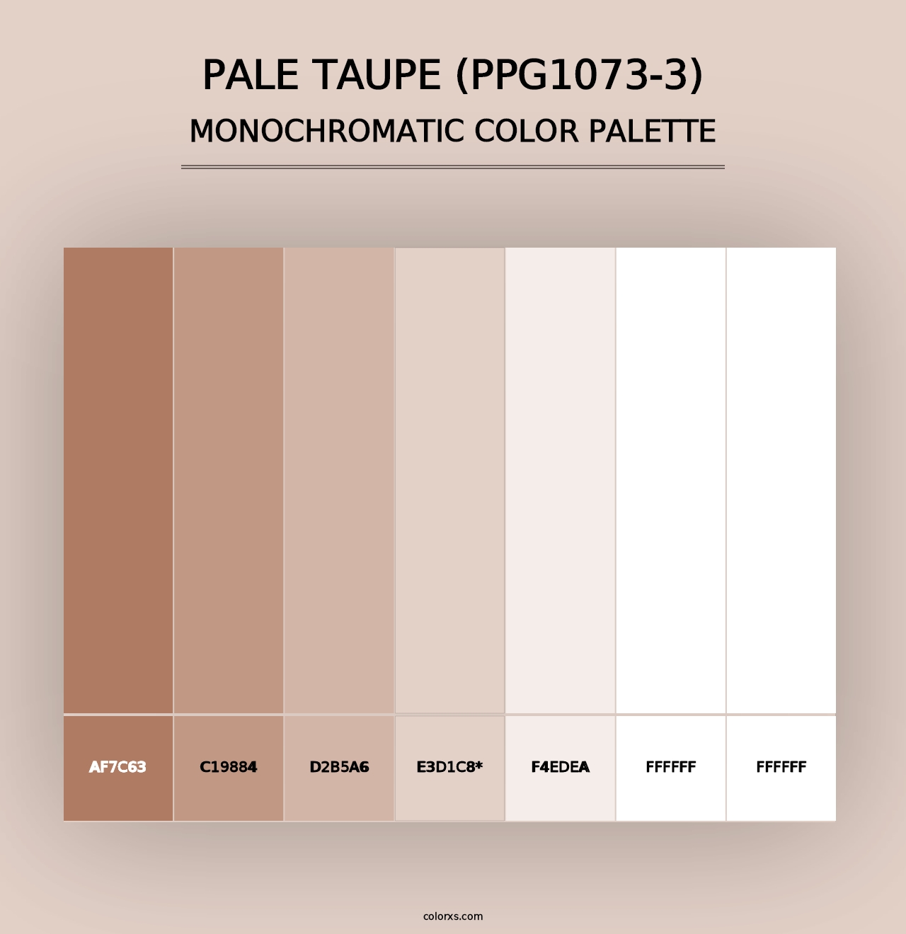 Pale Taupe (PPG1073-3) - Monochromatic Color Palette