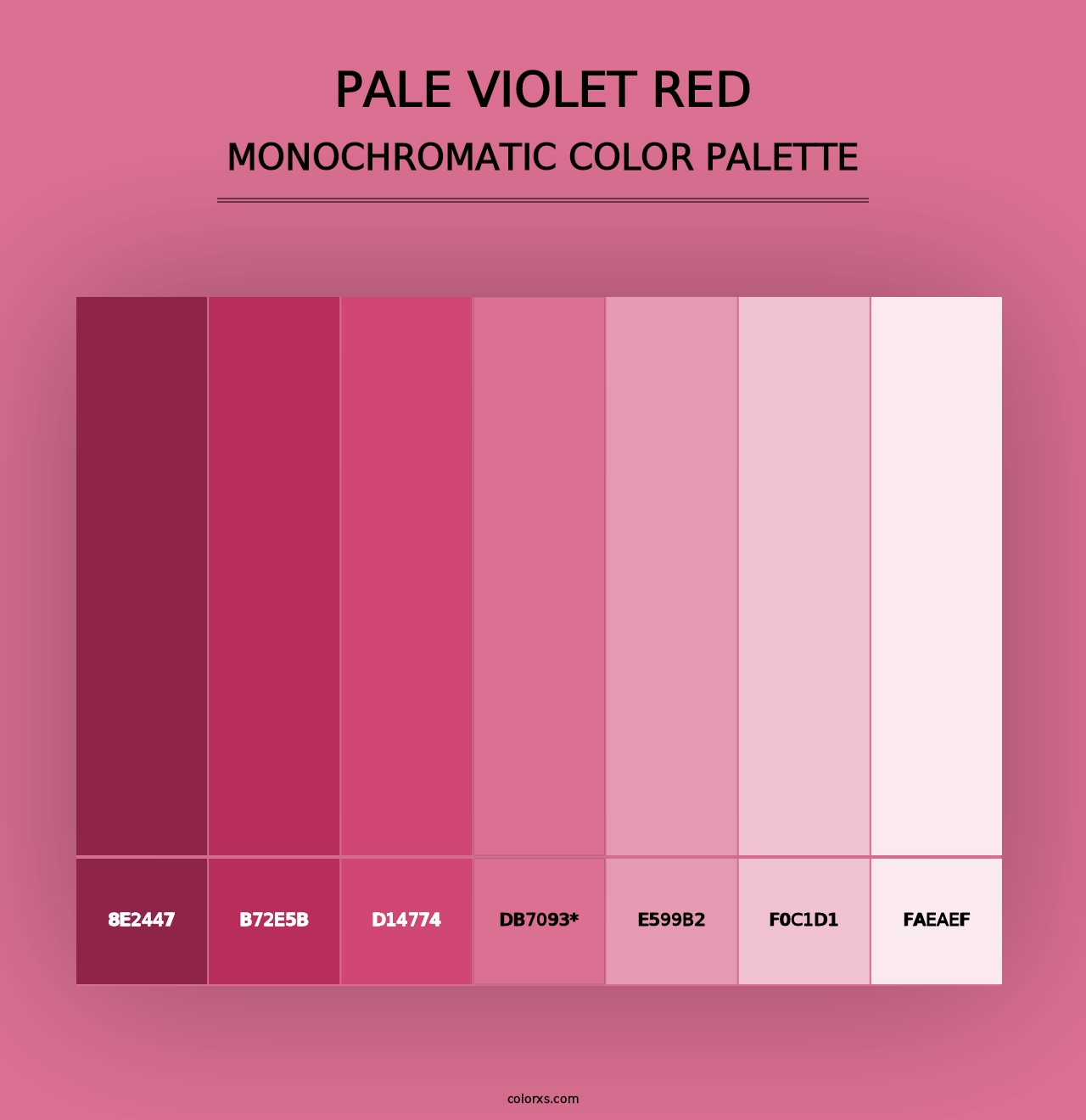 Pale Violet Red - Monochromatic Color Palette