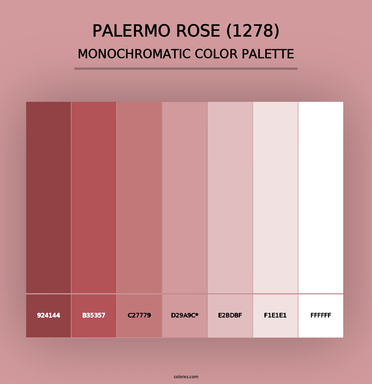 Palermo Rose (1278) - Monochromatic Color Palette