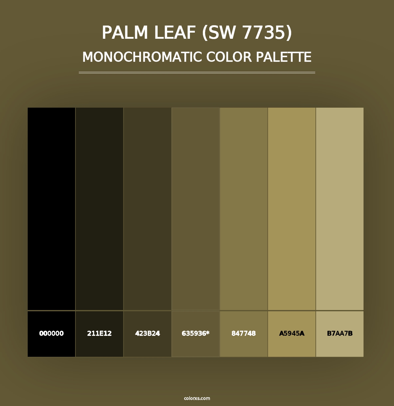 Palm Leaf (SW 7735) - Monochromatic Color Palette