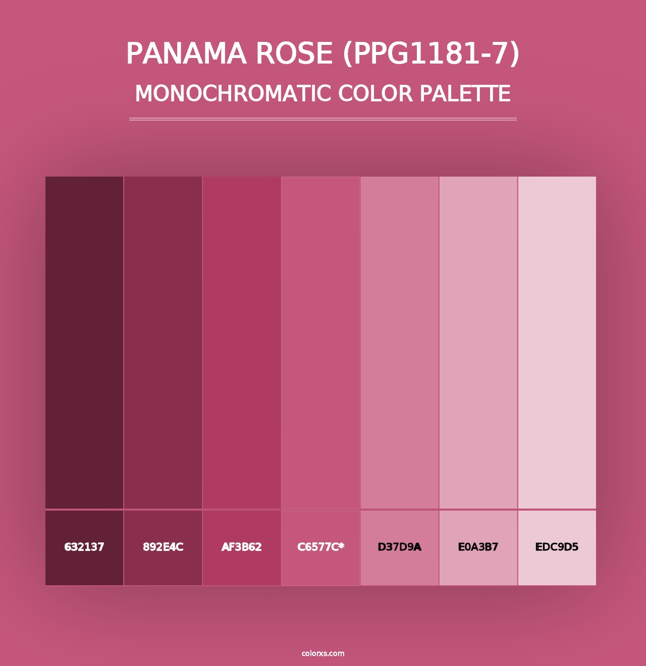 Panama Rose (PPG1181-7) - Monochromatic Color Palette