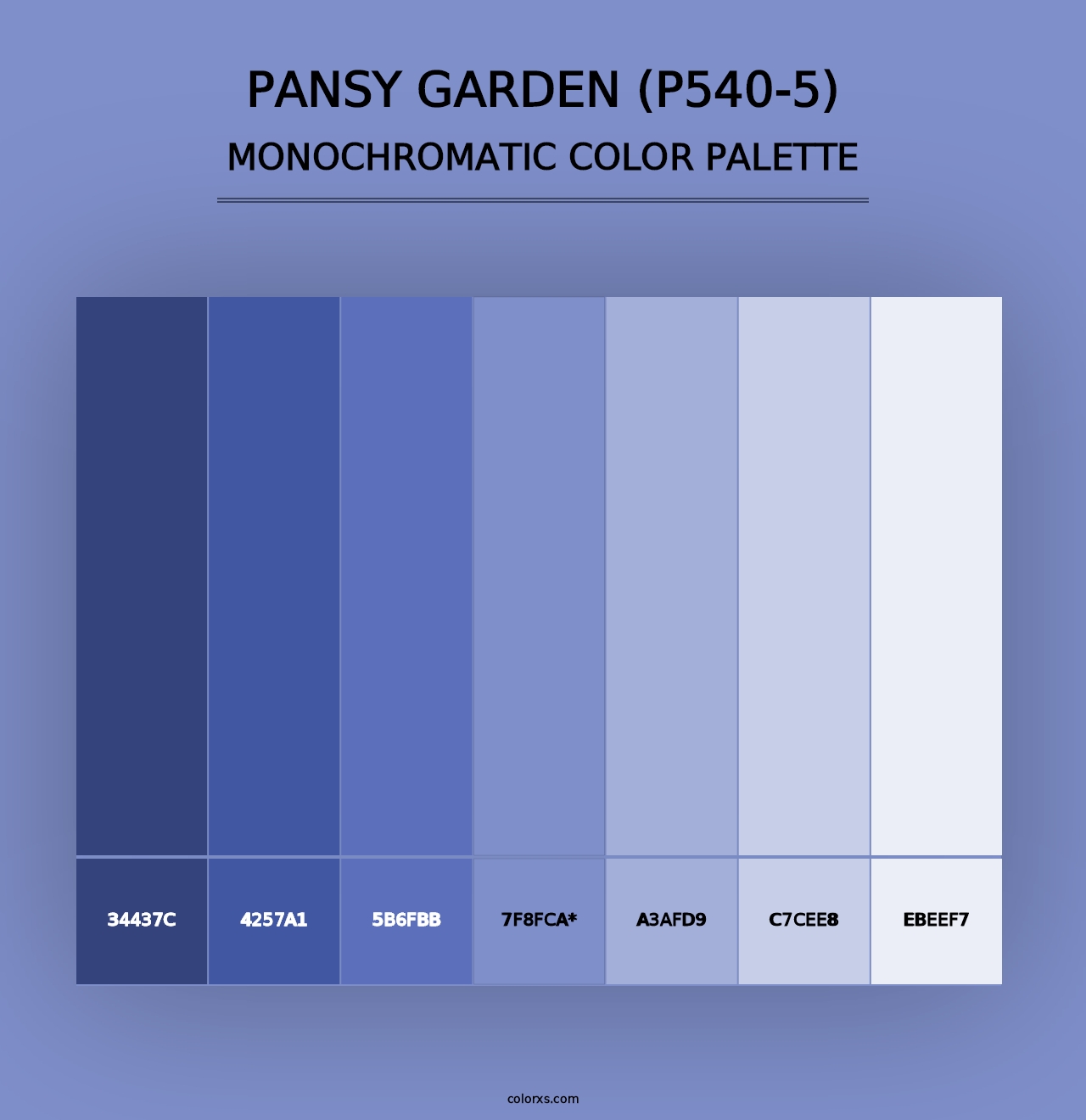 Pansy Garden (P540-5) - Monochromatic Color Palette