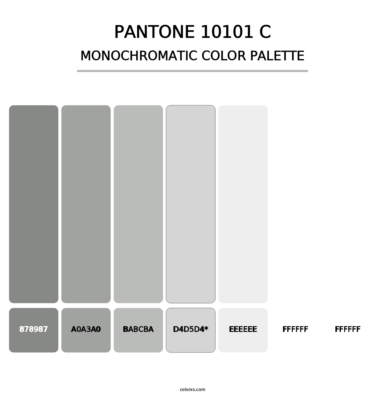 PANTONE 10101 C - Monochromatic Color Palette