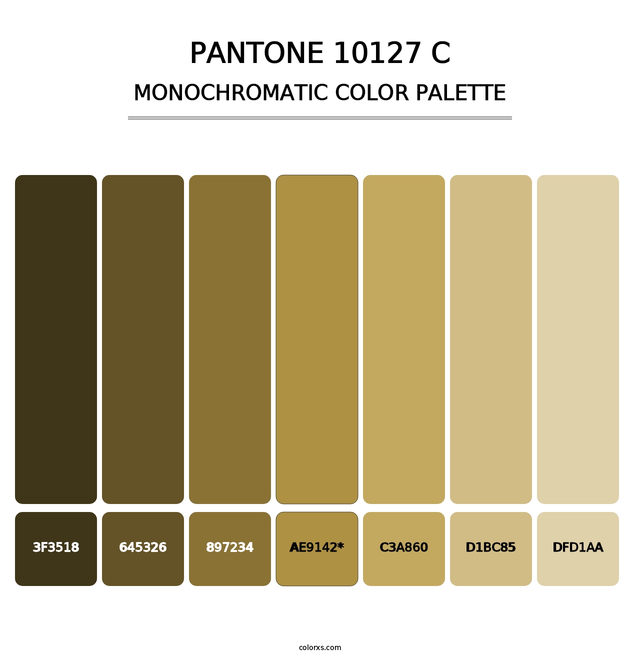 PANTONE 10127 C - Monochromatic Color Palette