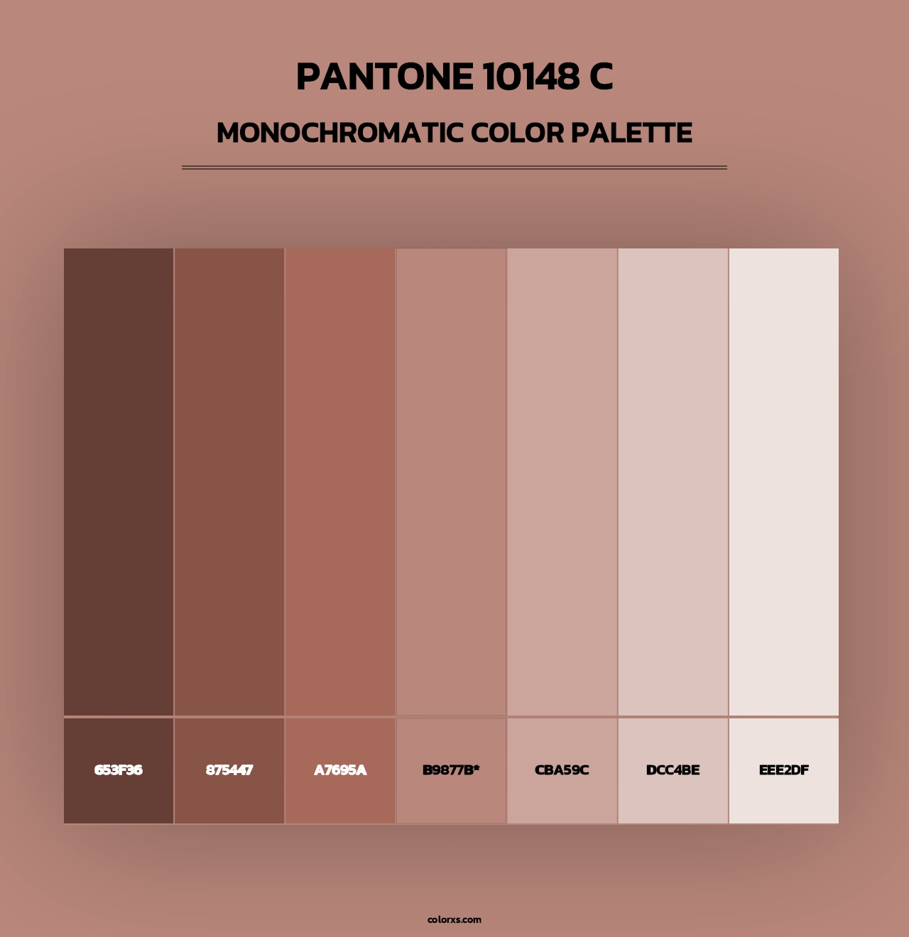 PANTONE 10148 C - Monochromatic Color Palette