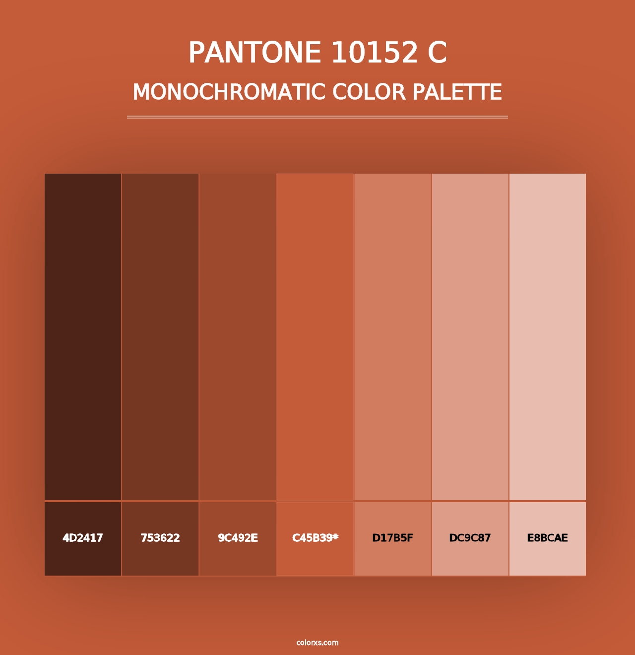 PANTONE 10152 C - Monochromatic Color Palette