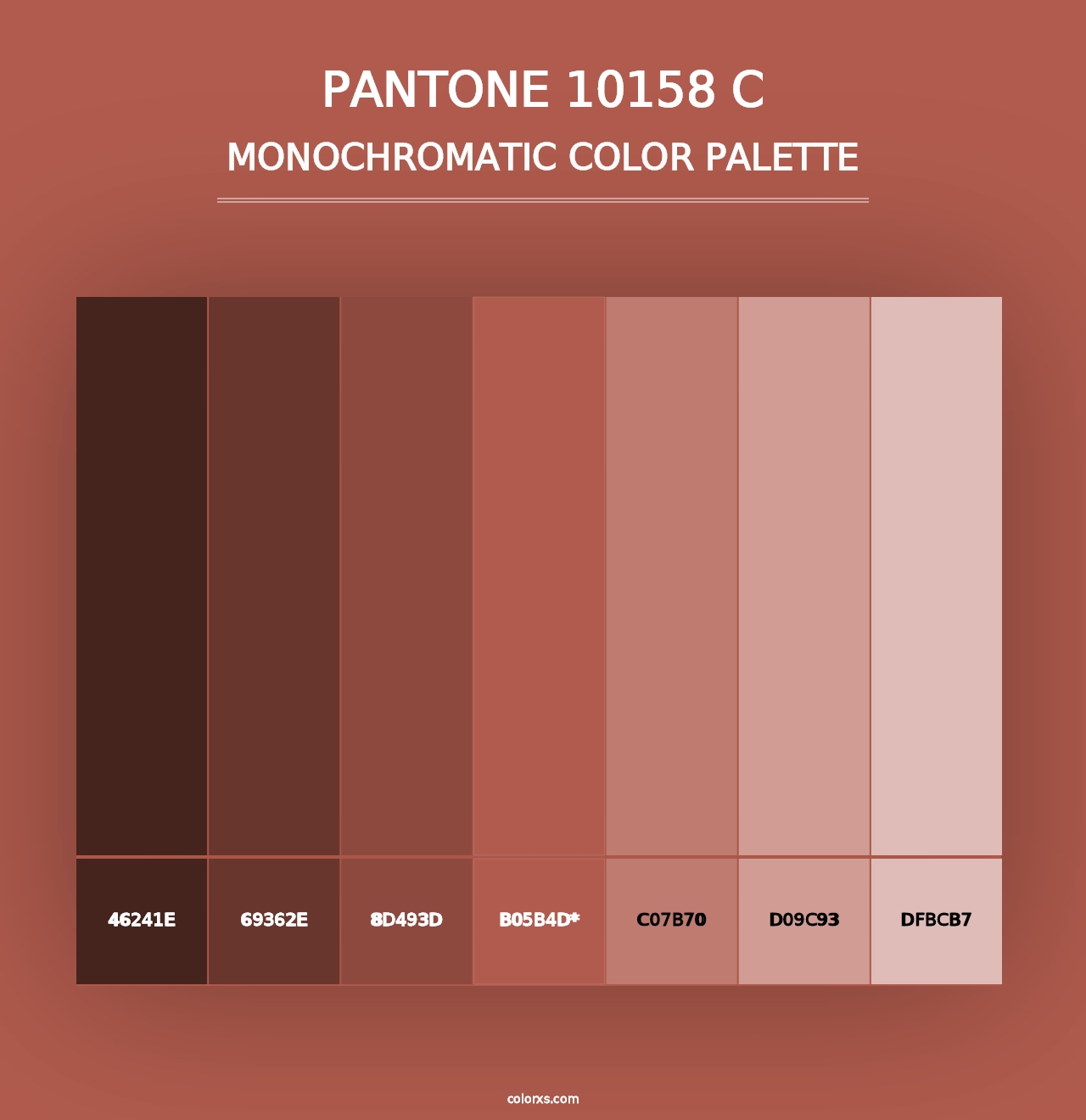 PANTONE 10158 C - Monochromatic Color Palette