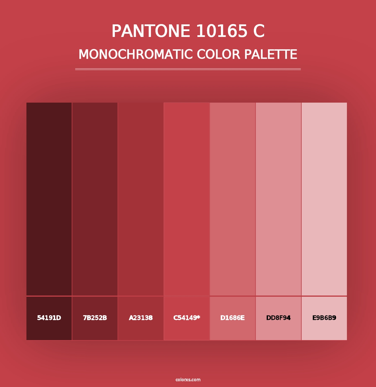 PANTONE 10165 C - Monochromatic Color Palette