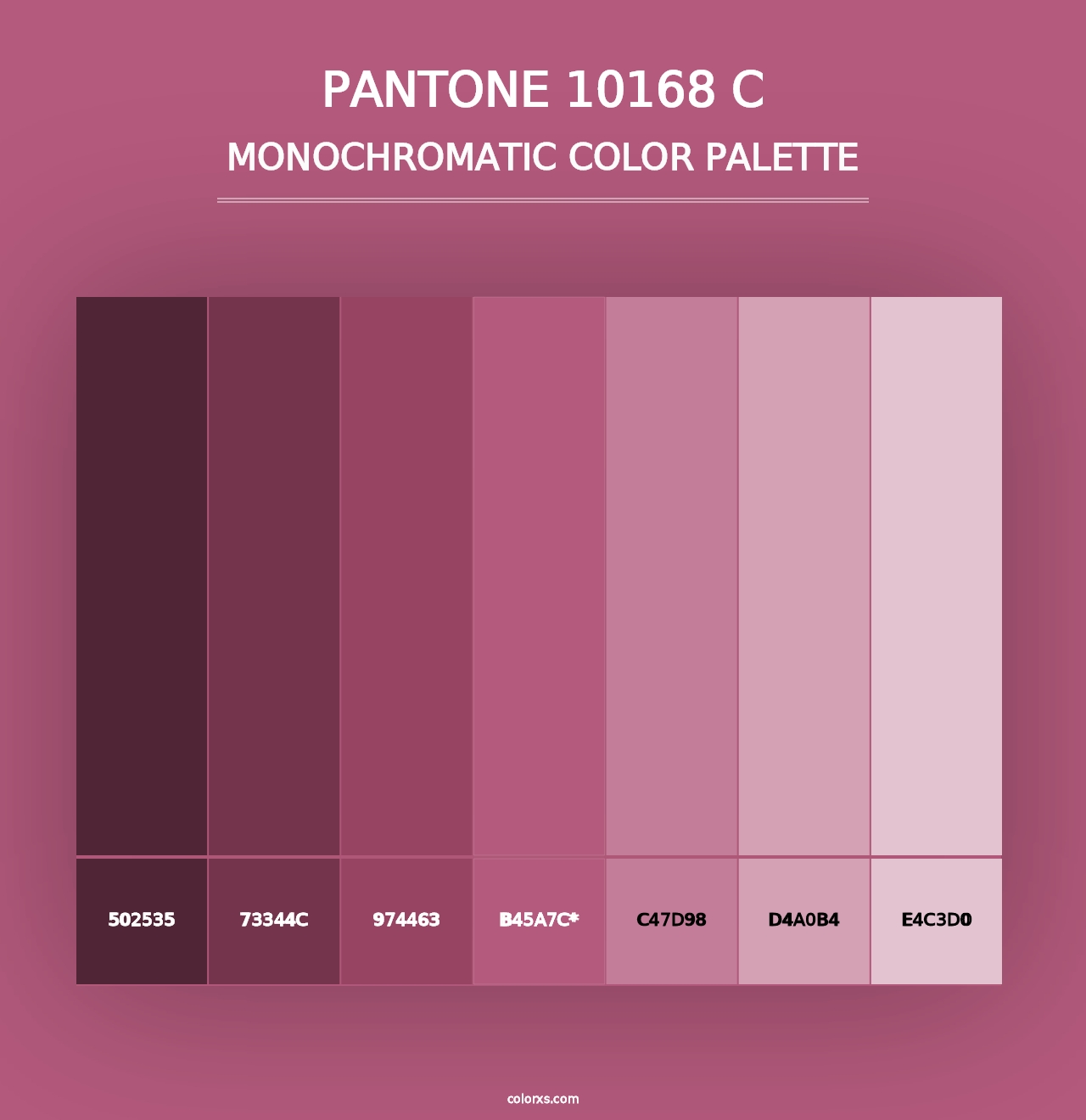 PANTONE 10168 C - Monochromatic Color Palette