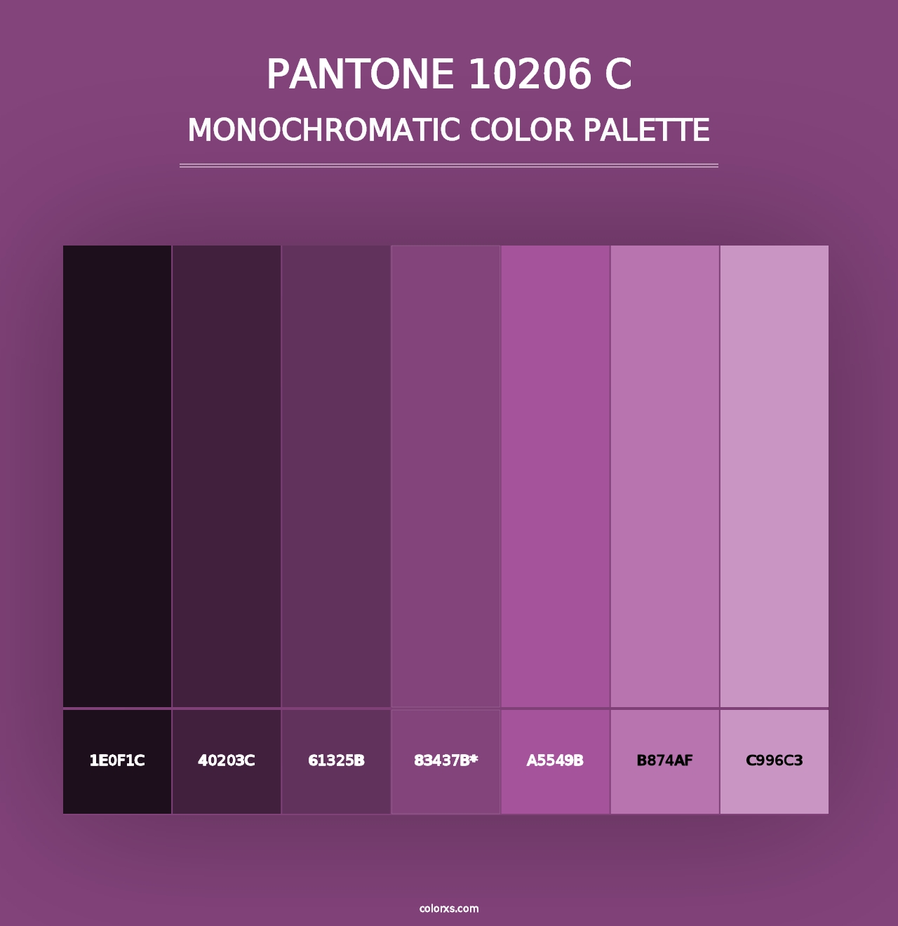 PANTONE 10206 C - Monochromatic Color Palette