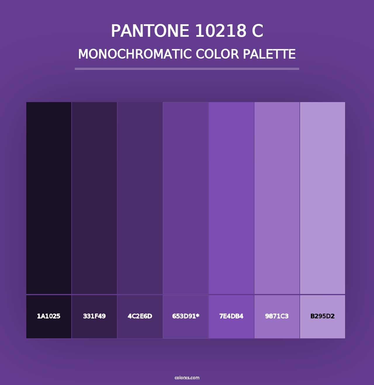 PANTONE 10218 C - Monochromatic Color Palette