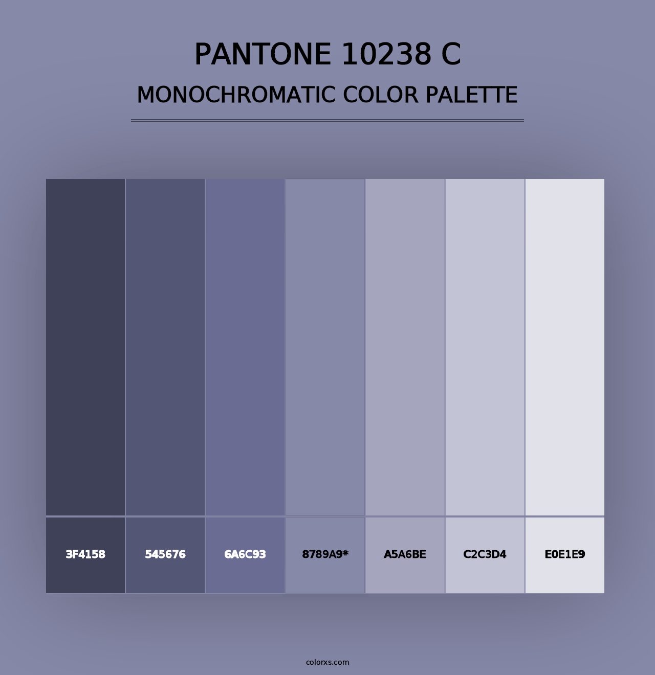 PANTONE 10238 C - Monochromatic Color Palette