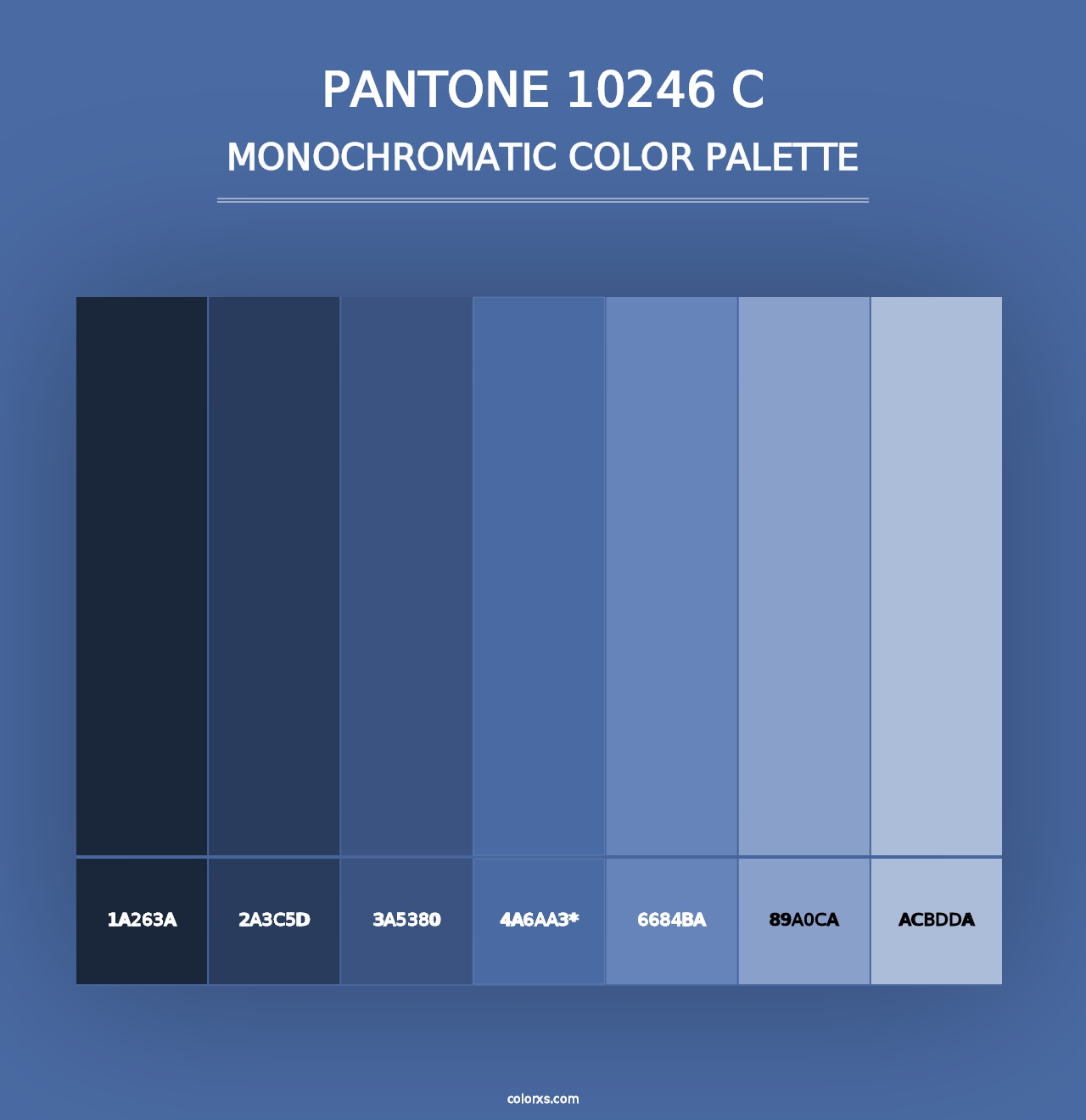 PANTONE 10246 C - Monochromatic Color Palette