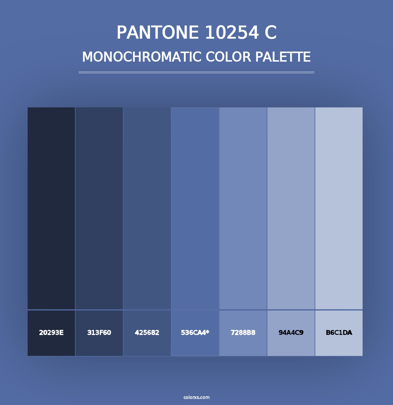 PANTONE 10254 C - Monochromatic Color Palette