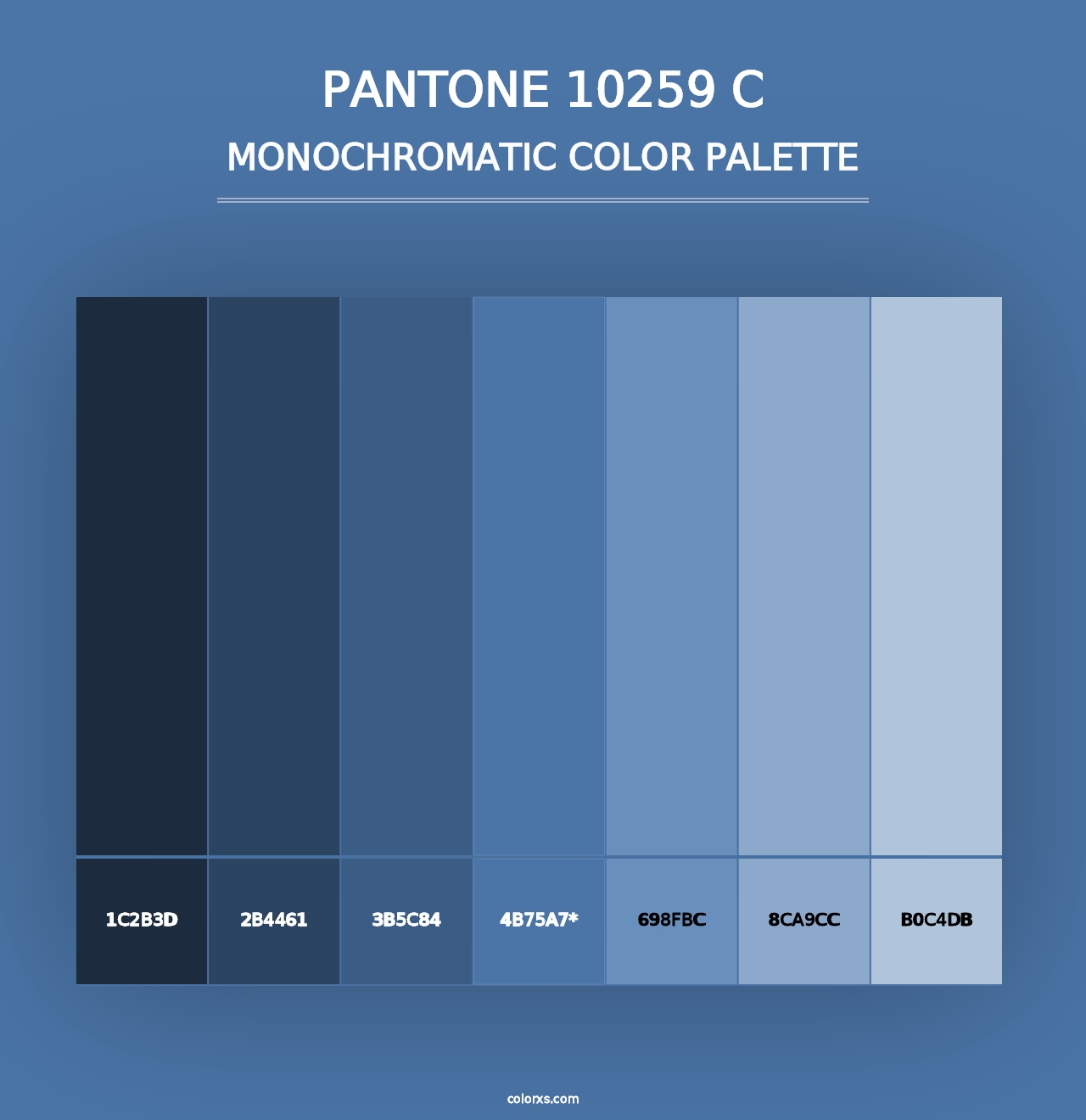 PANTONE 10259 C - Monochromatic Color Palette