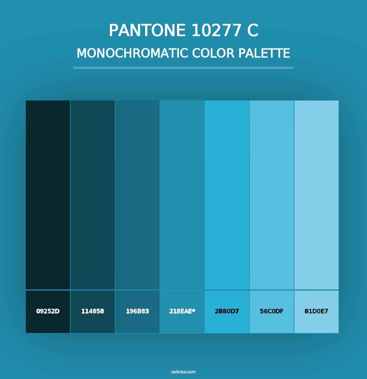 PANTONE 10277 C - Monochromatic Color Palette