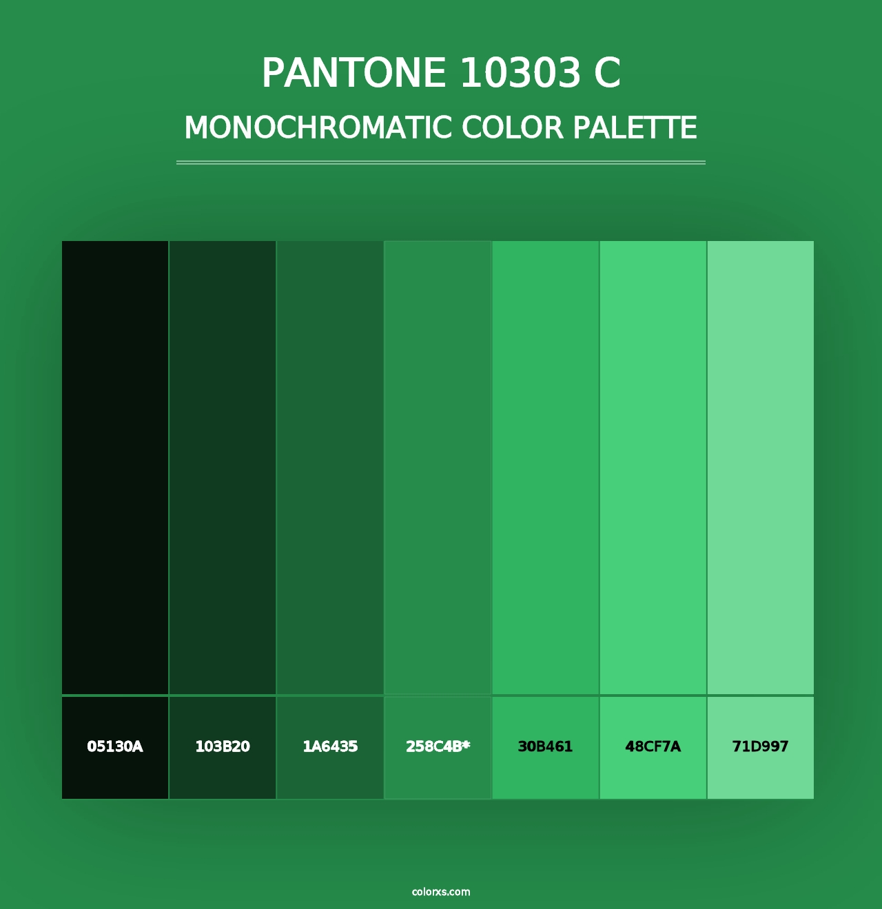 PANTONE 10303 C - Monochromatic Color Palette