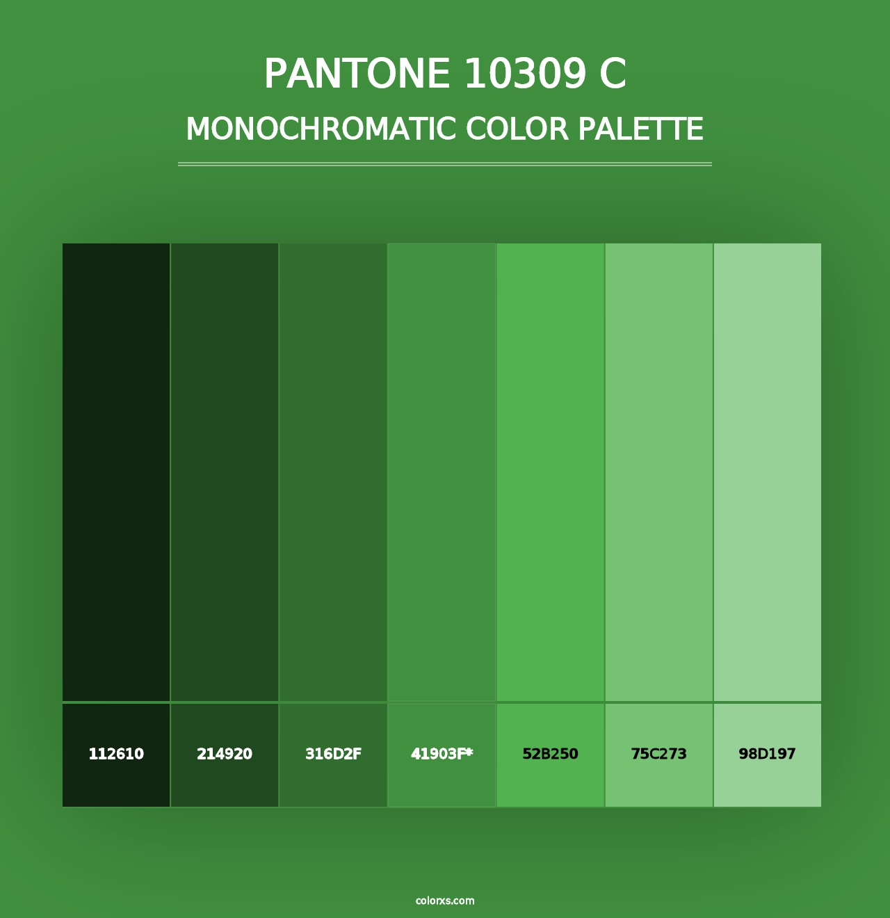 PANTONE 10309 C - Monochromatic Color Palette