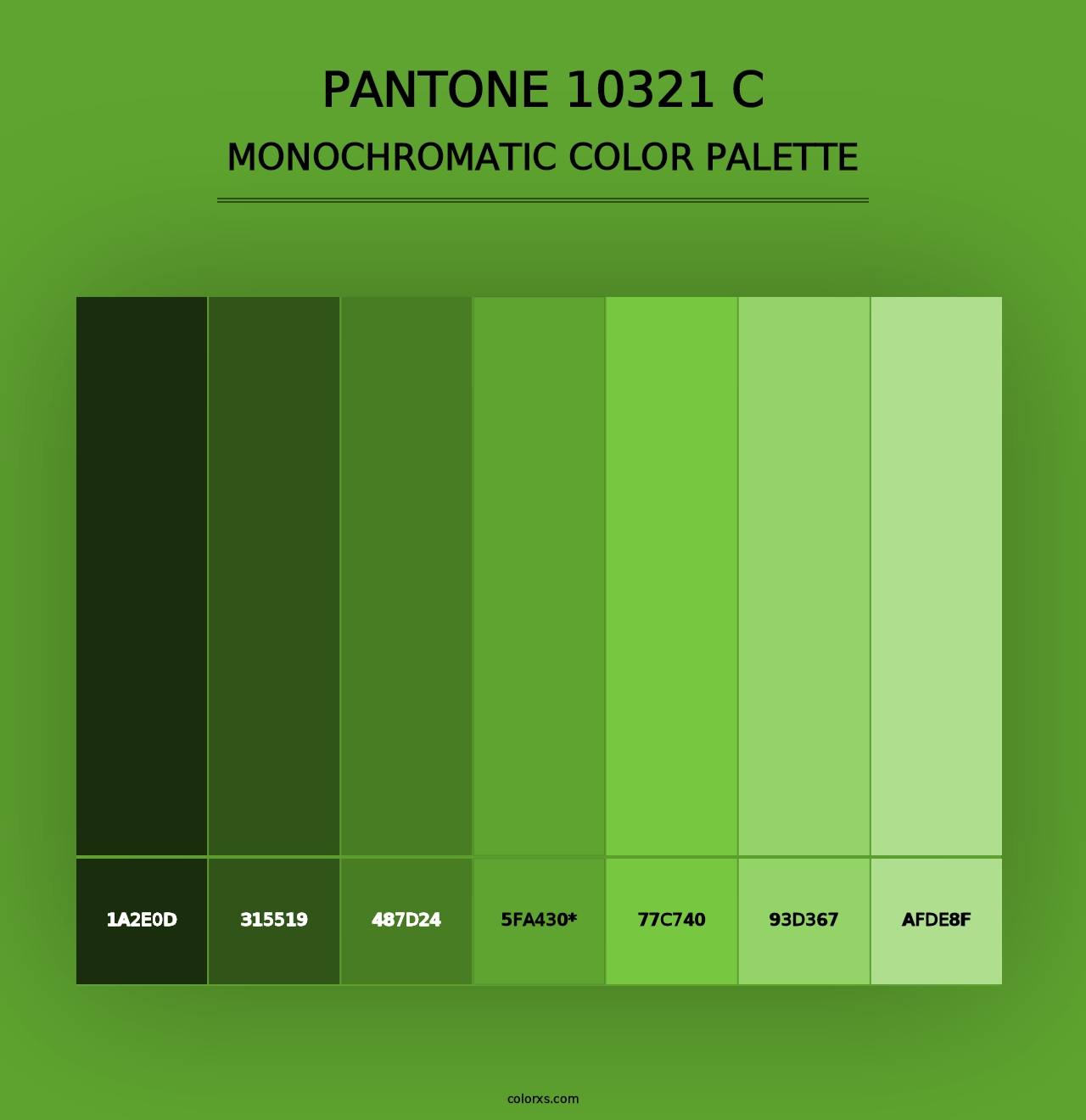 PANTONE 10321 C - Monochromatic Color Palette