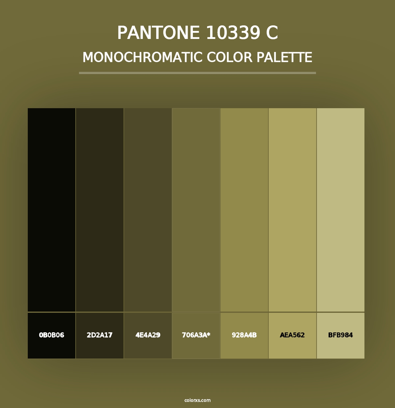 PANTONE 10339 C - Monochromatic Color Palette