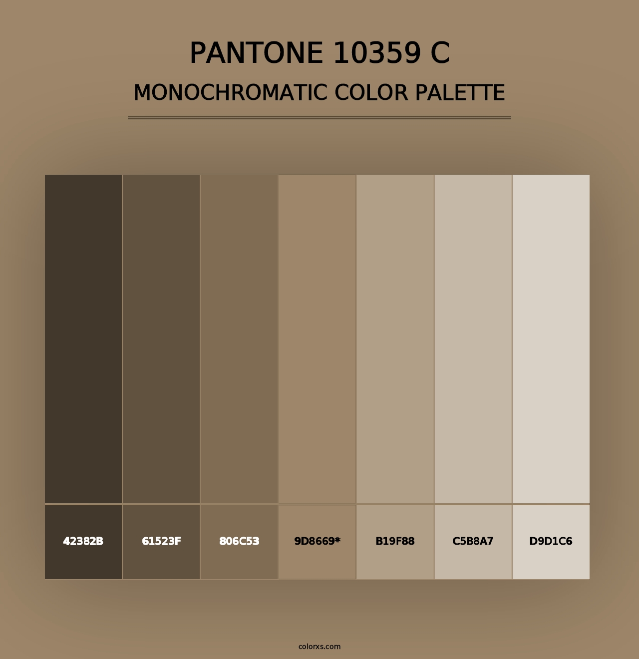 PANTONE 10359 C - Monochromatic Color Palette