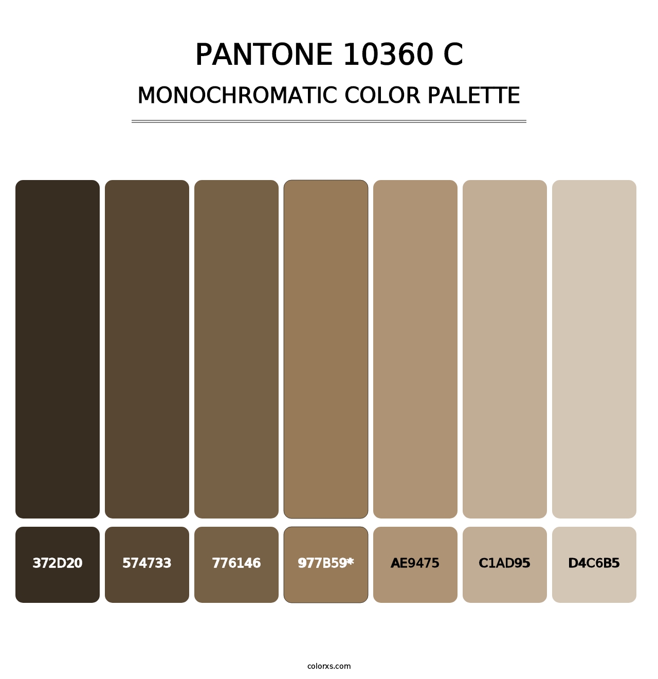 PANTONE 10360 C - Monochromatic Color Palette