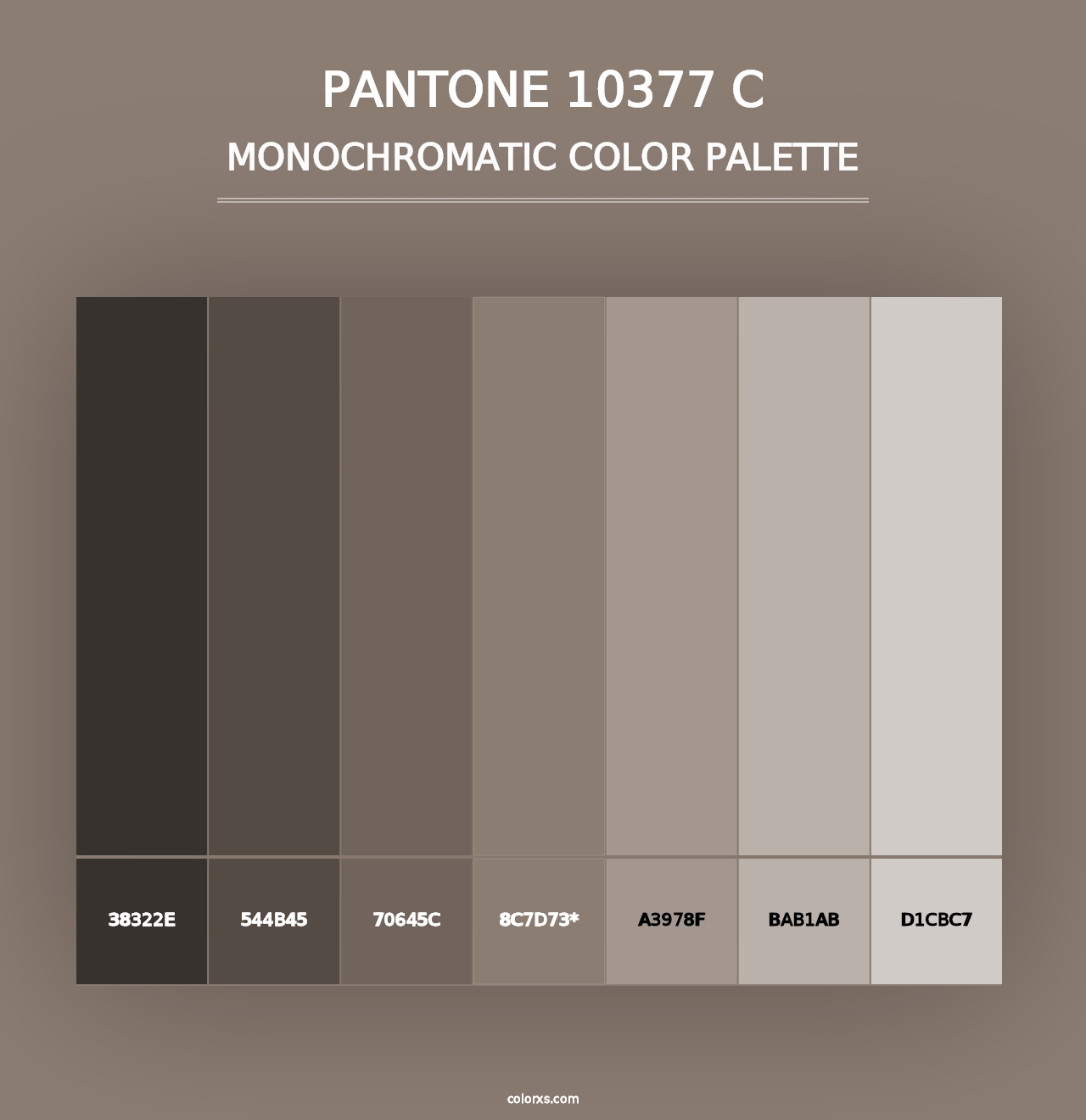 PANTONE 10377 C - Monochromatic Color Palette