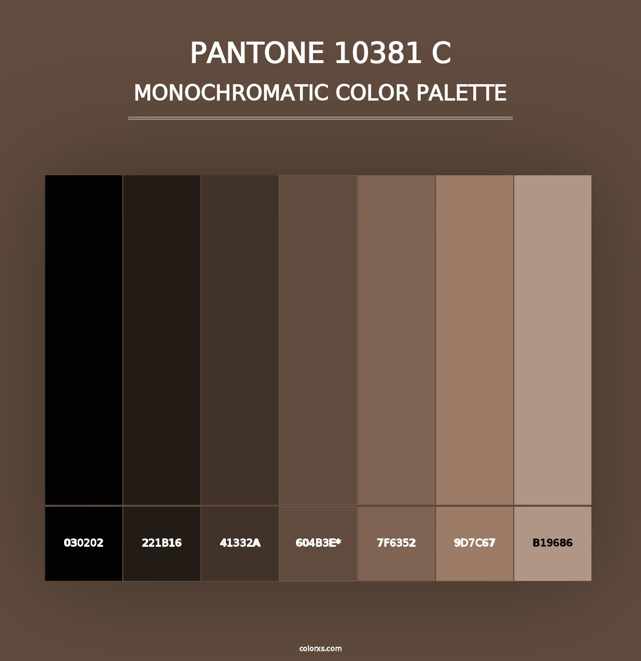 PANTONE 10381 C - Monochromatic Color Palette