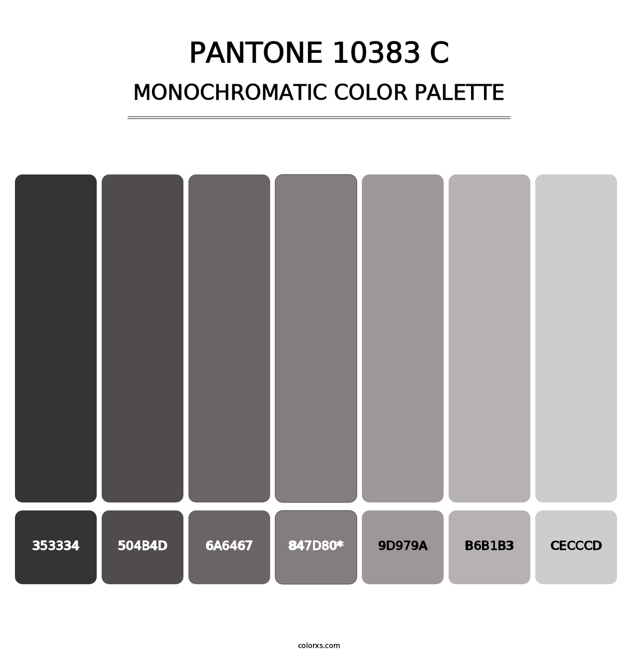 PANTONE 10383 C - Monochromatic Color Palette