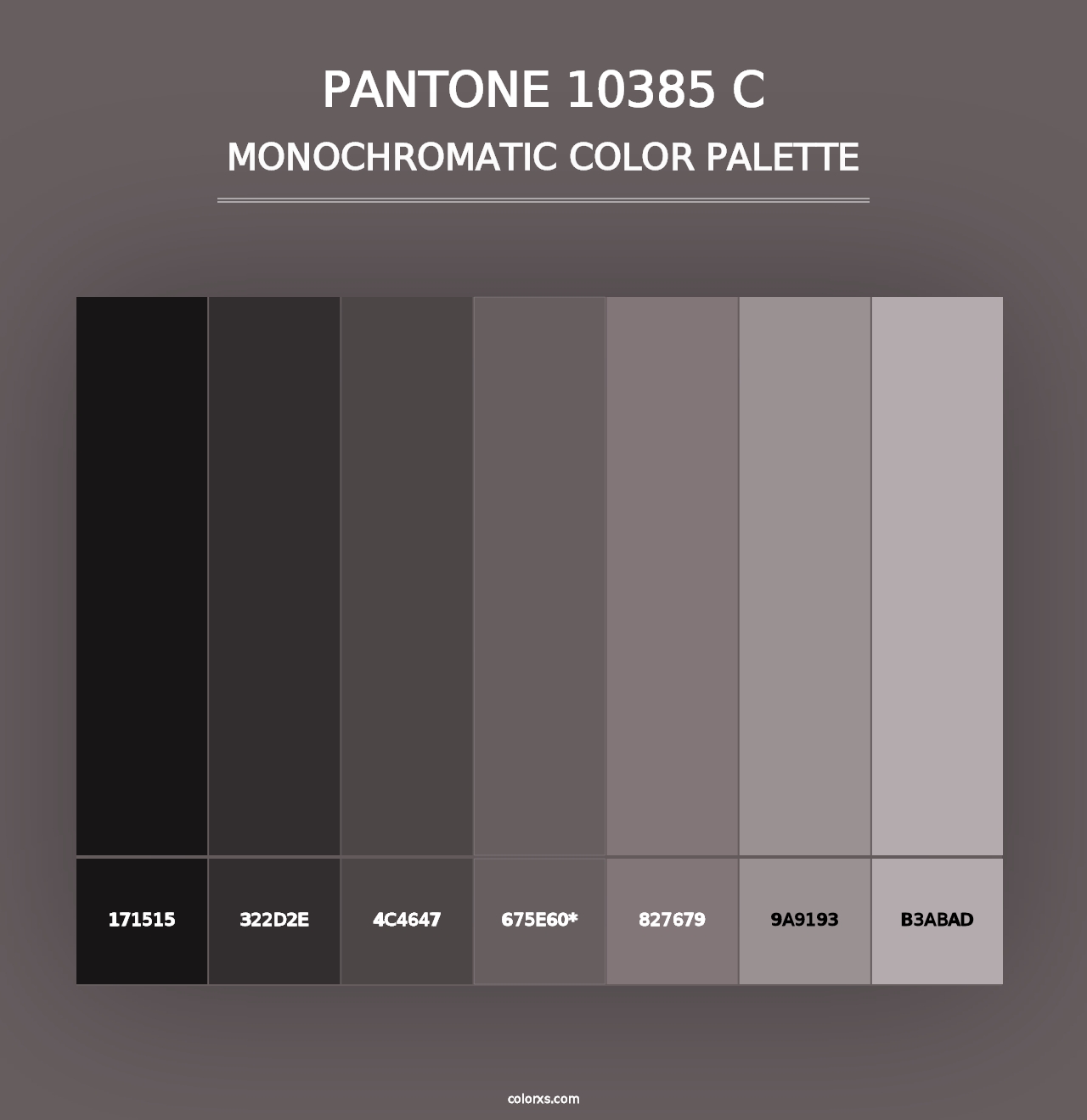 PANTONE 10385 C - Monochromatic Color Palette