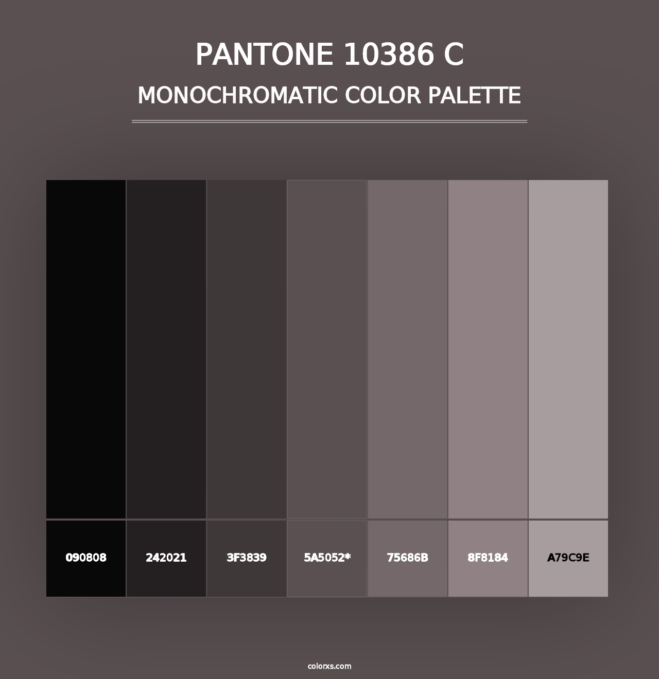 PANTONE 10386 C - Monochromatic Color Palette