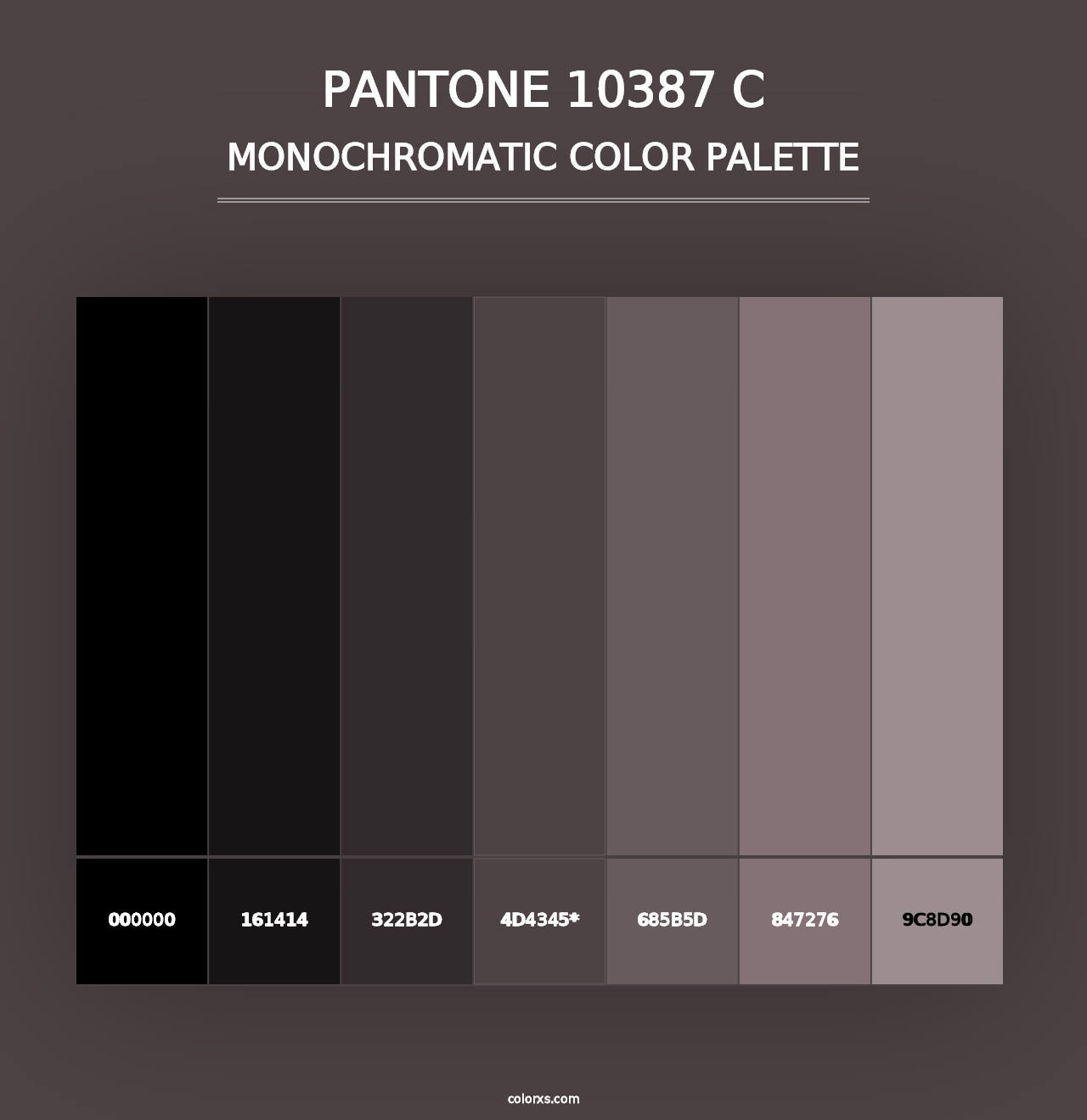 PANTONE 10387 C - Monochromatic Color Palette