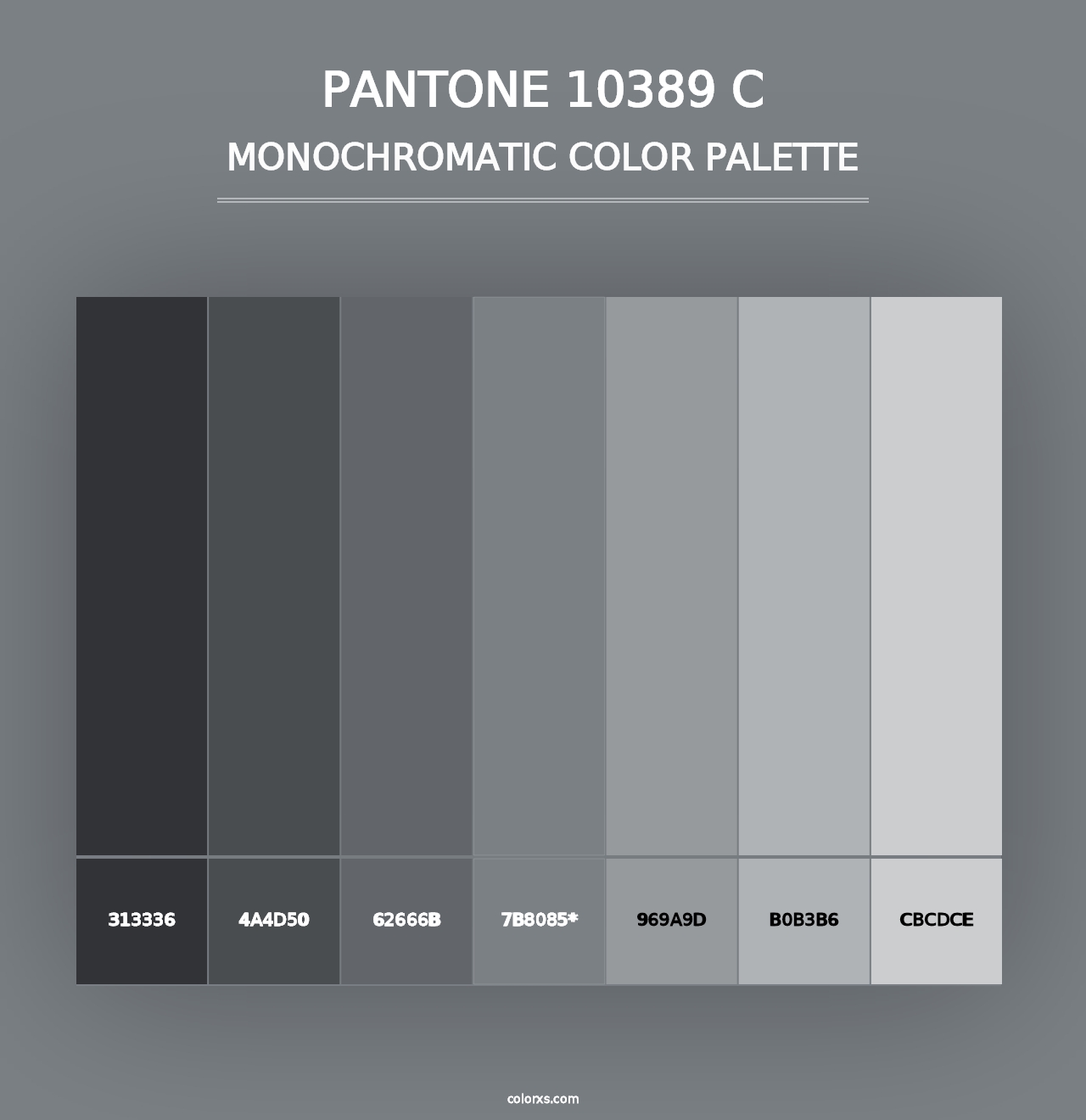 PANTONE 10389 C - Monochromatic Color Palette