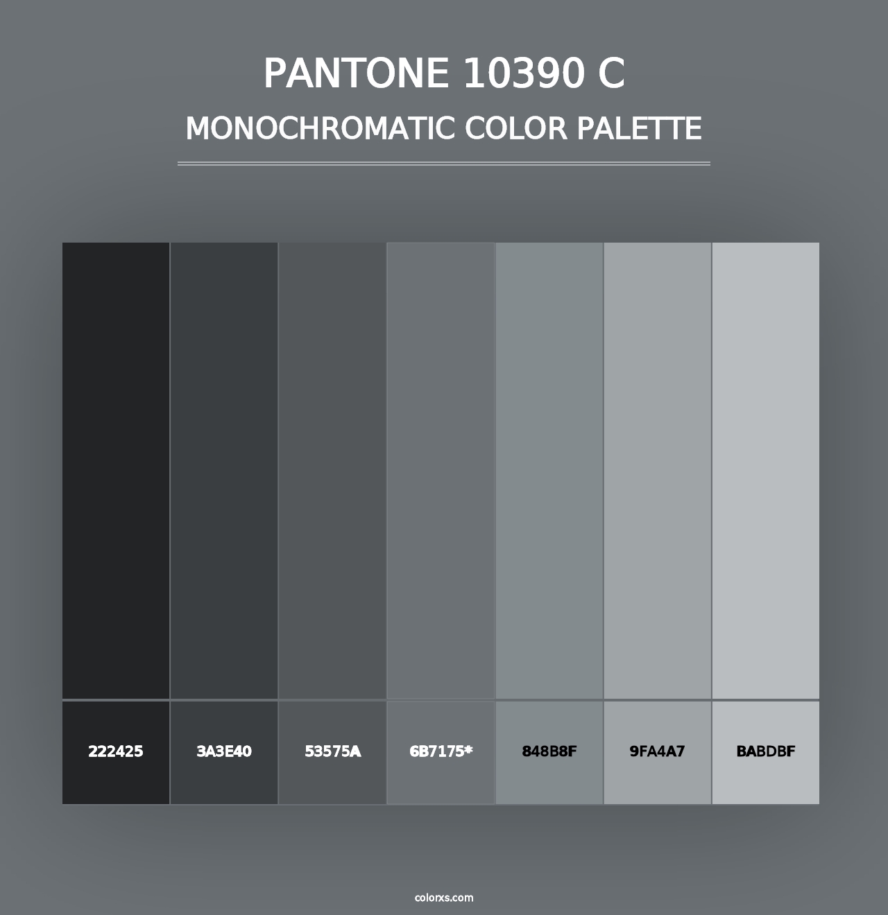 PANTONE 10390 C - Monochromatic Color Palette