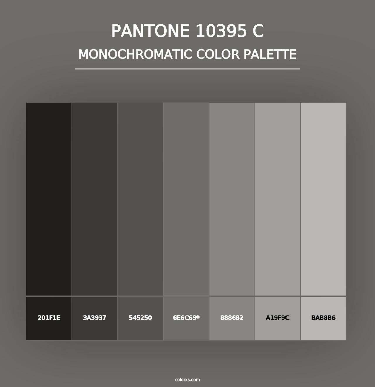 PANTONE 10395 C - Monochromatic Color Palette