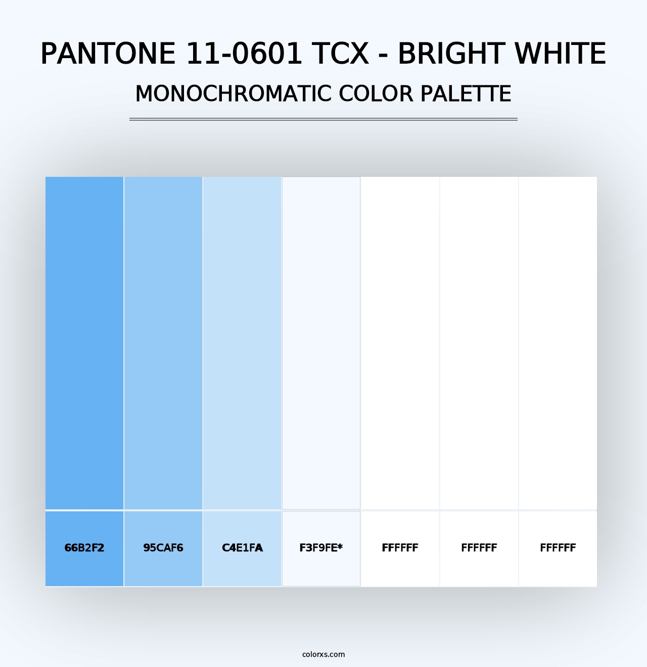 PANTONE 11-0601 TCX - Bright White - Monochromatic Color Palette