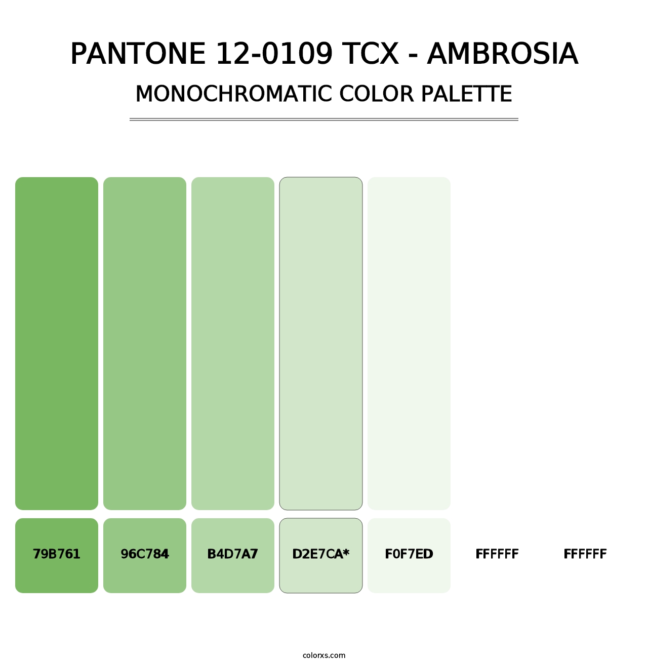 PANTONE 12-0109 TCX - Ambrosia - Monochromatic Color Palette