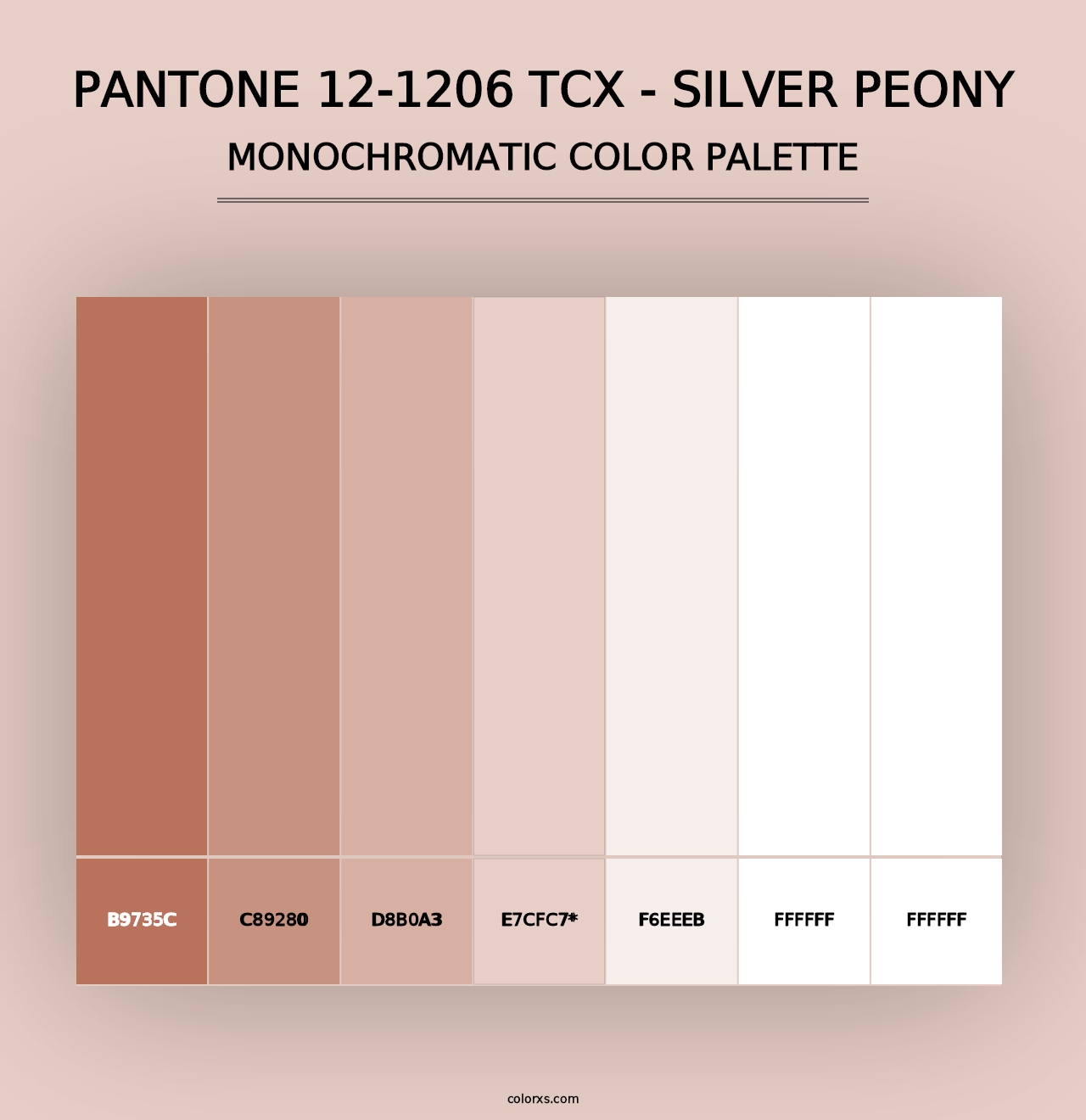 PANTONE 12-1206 TCX - Silver Peony - Monochromatic Color Palette