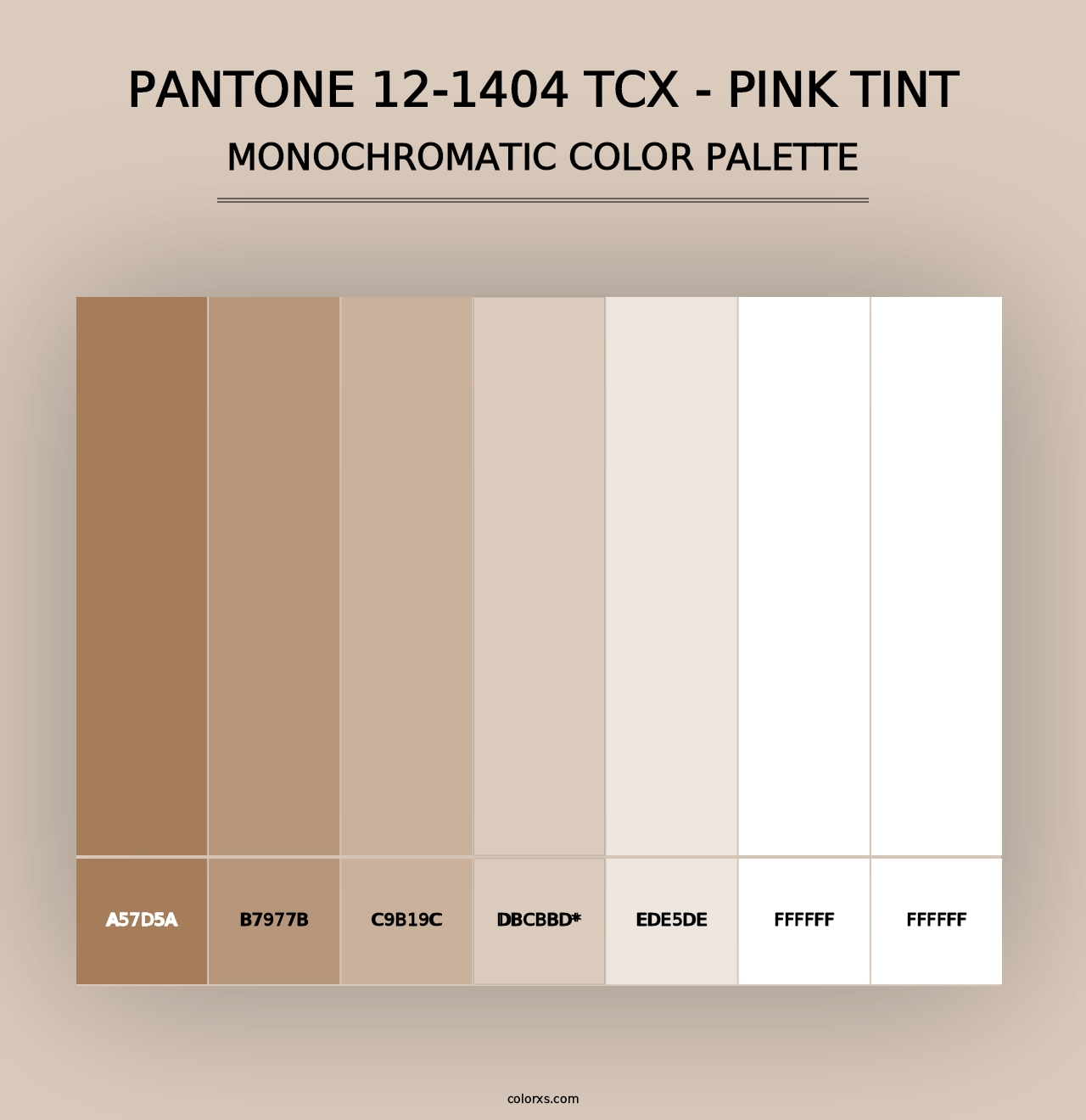 PANTONE 12-1404 TCX - Pink Tint - Monochromatic Color Palette