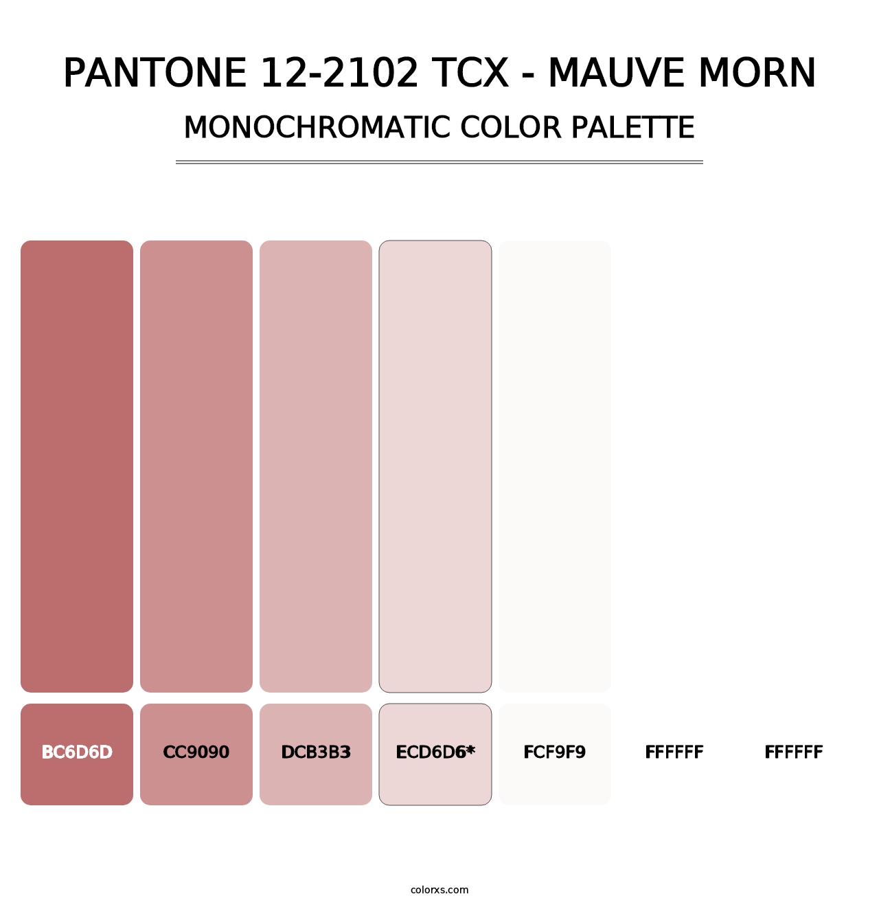 PANTONE 12-2102 TCX - Mauve Morn - Monochromatic Color Palette