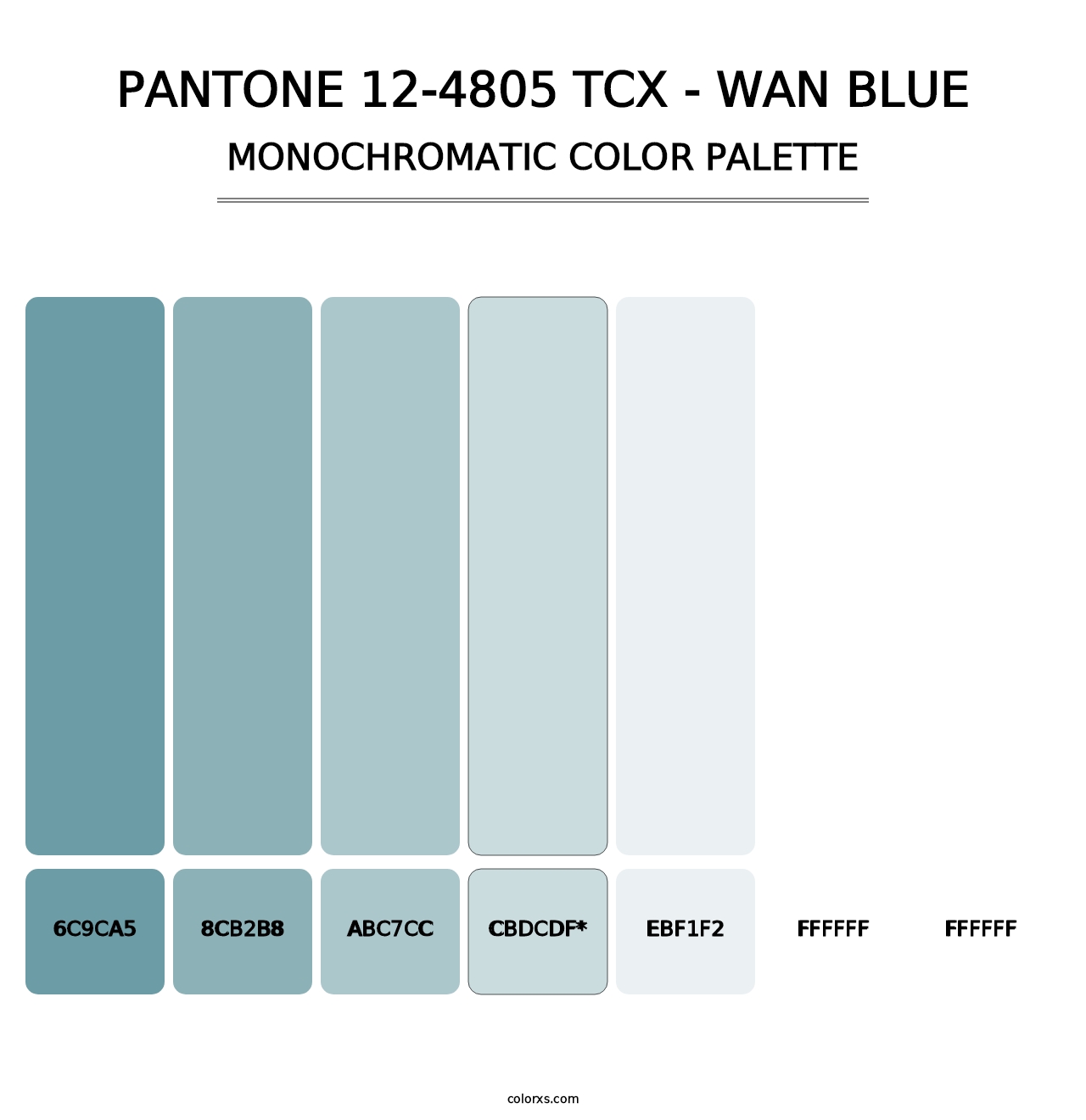 PANTONE 12-4805 TCX - Wan Blue - Monochromatic Color Palette