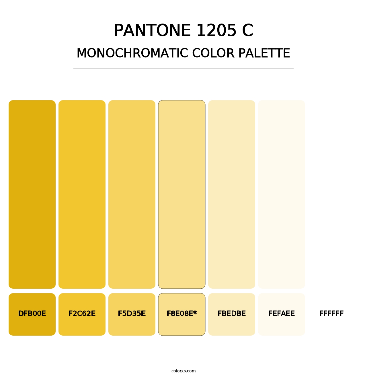 PANTONE 1205 C - Monochromatic Color Palette