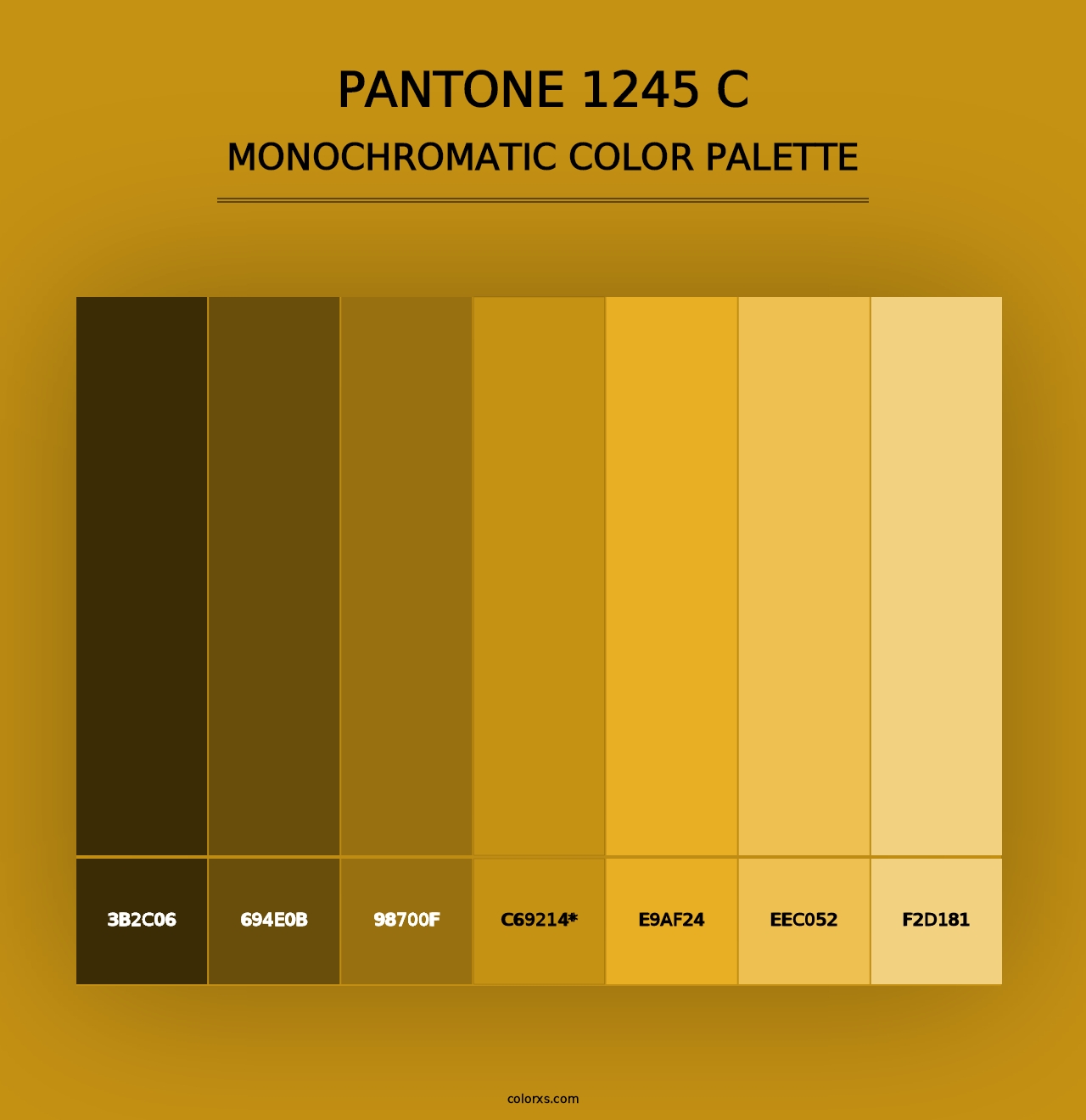 PANTONE 1245 C - Monochromatic Color Palette