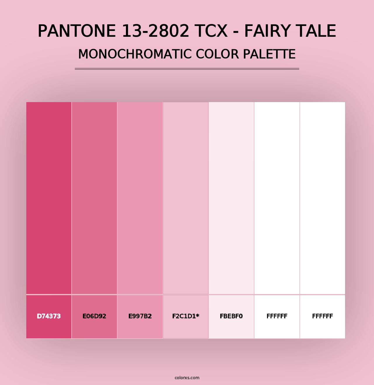 PANTONE 13-2802 TCX - Fairy Tale - Monochromatic Color Palette